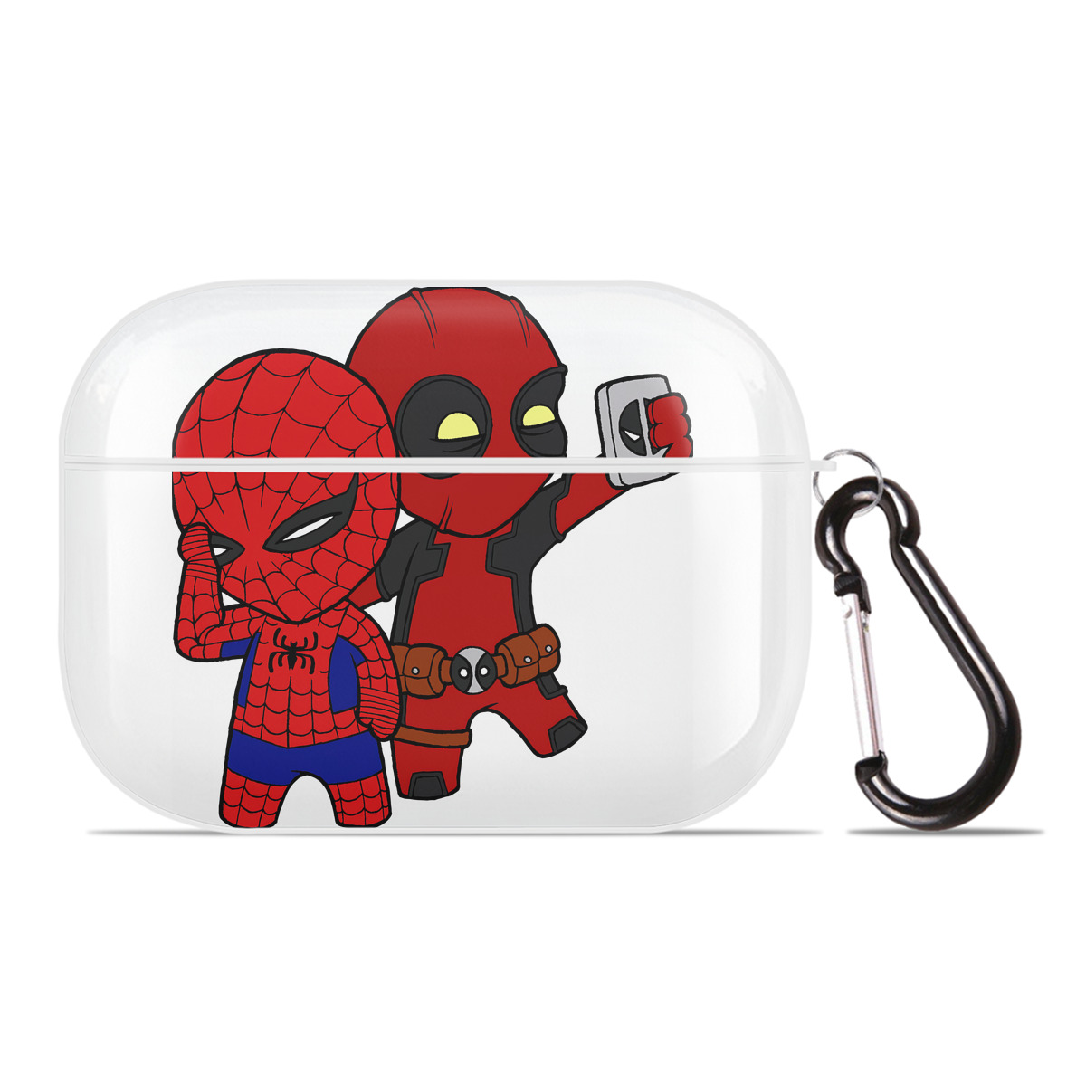 （画像用） Deadpool デッドプール 【AirPods Pro用】ハードシェル保護ケース 耐衝撃・防指紋・カラビナ付き商品仕様
