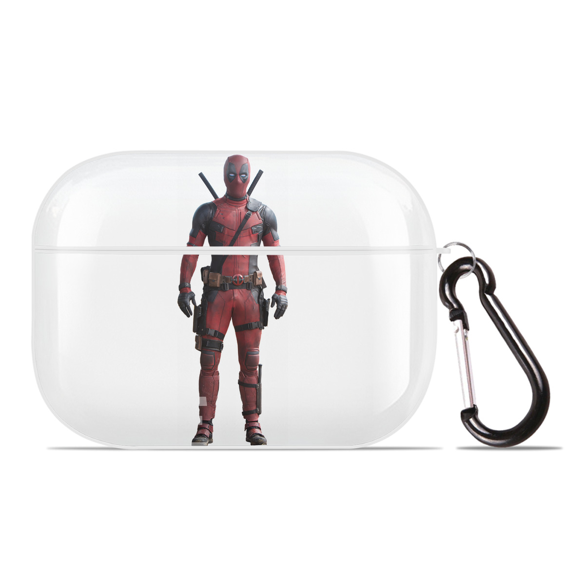 （画像用） Deadpool デッドプール 【AirPods Pro用】ハードシェル保護ケース 耐衝撃・防指紋・カラビナ付き商品仕様