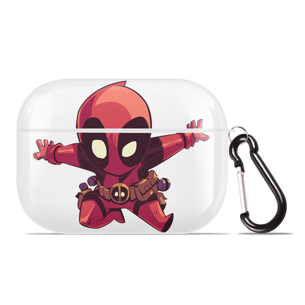 （画像用） Deadpool デッドプール 【AirPods Pro用】ハードシェル保護ケース 耐衝撃・防指紋・カラビナ付き商品仕様