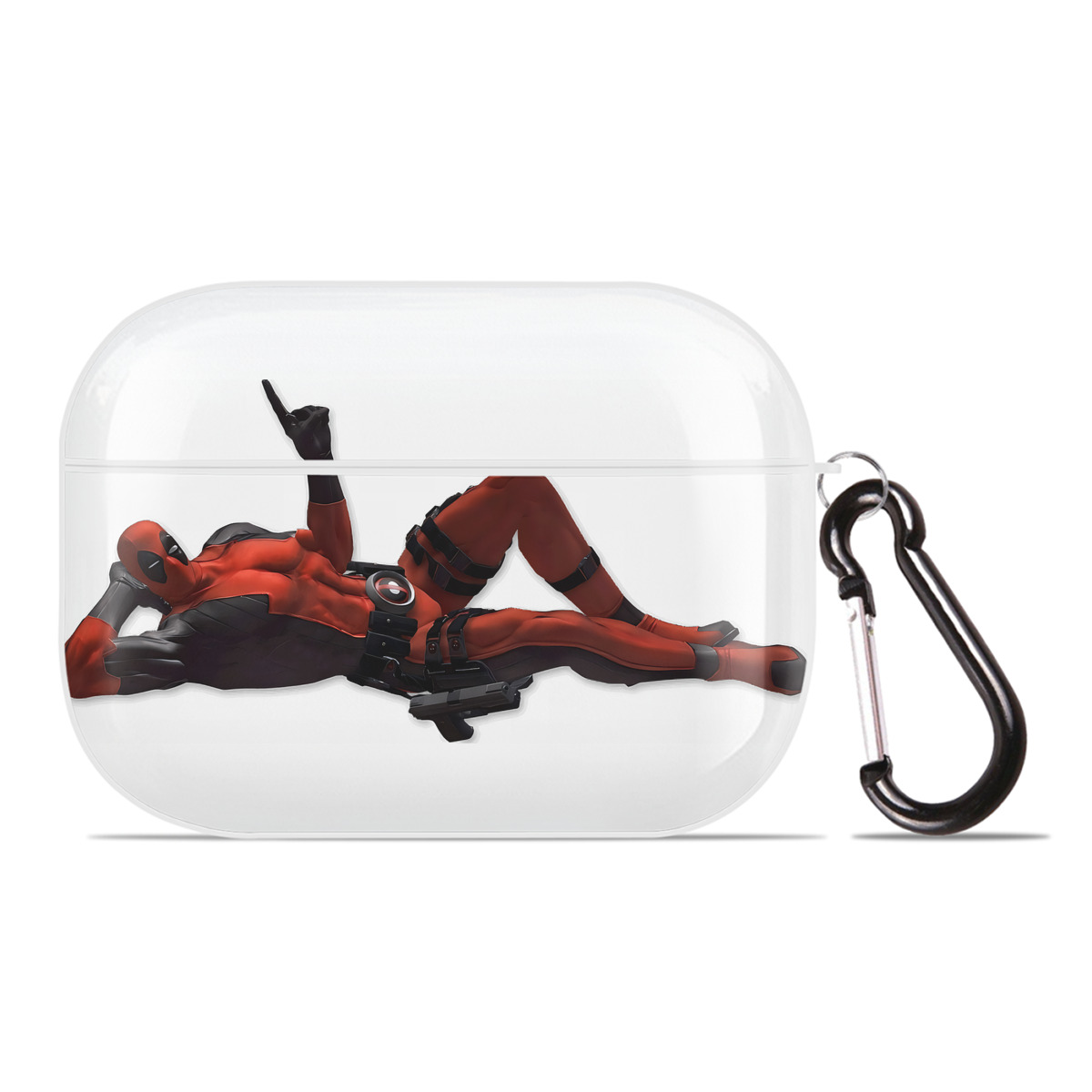 （画像用） Deadpool デッドプール 【AirPods Pro用】ハードシェル保護ケース 耐衝撃・防指紋・カラビナ付き商品仕様