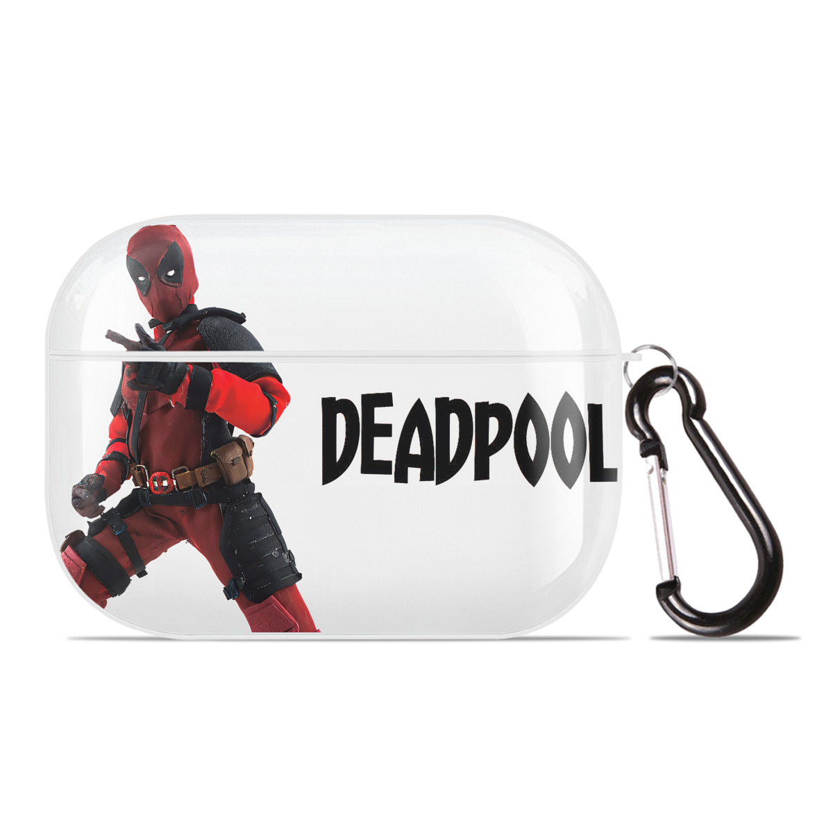 （画像用） Deadpool デッドプール 【AirPods Pro用】ハードシェル保護ケース 耐衝撃・防指紋・カラビナ付き商品仕様
