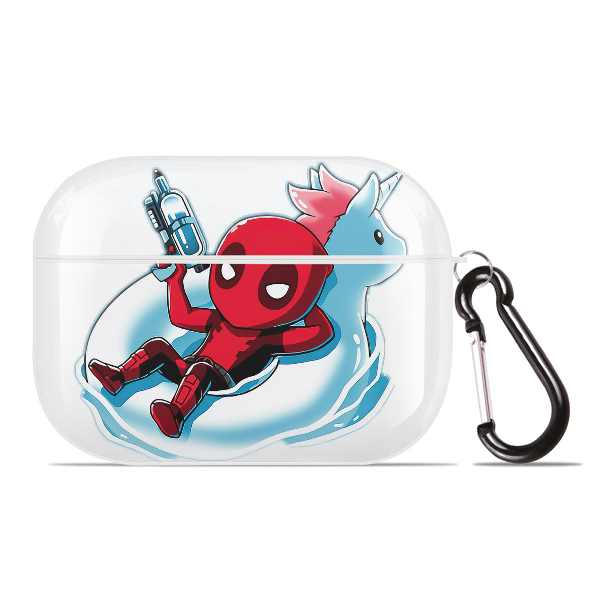 （画像用） Deadpool デッドプール 【AirPods Pro用】ハードシェル保護ケース 耐衝撃・防指紋・カラビナ付き商品仕様