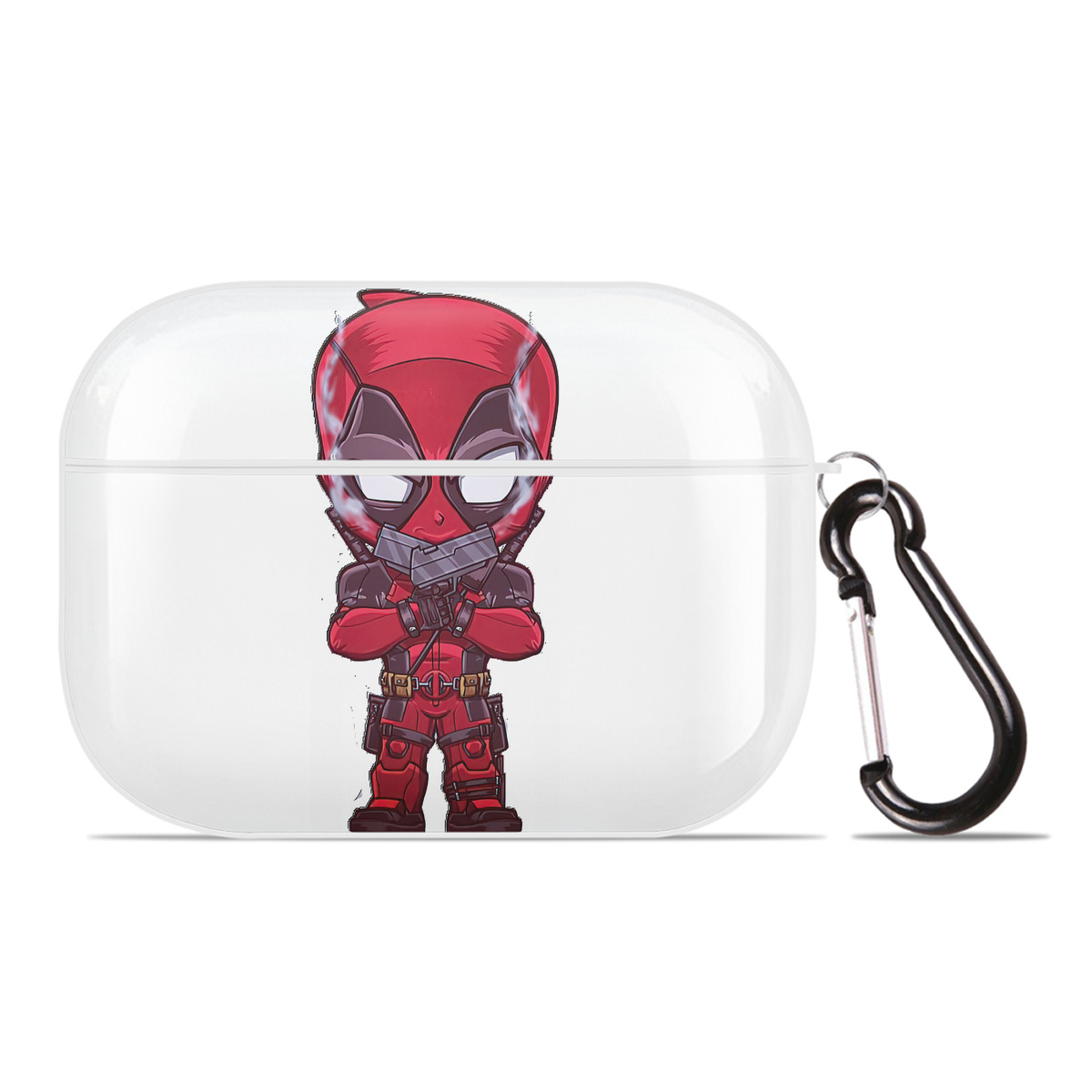 （画像用） Deadpool デッドプール 【AirPods Pro用】ハードシェル保護ケース 耐衝撃・防指紋・カラビナ付き商品仕様