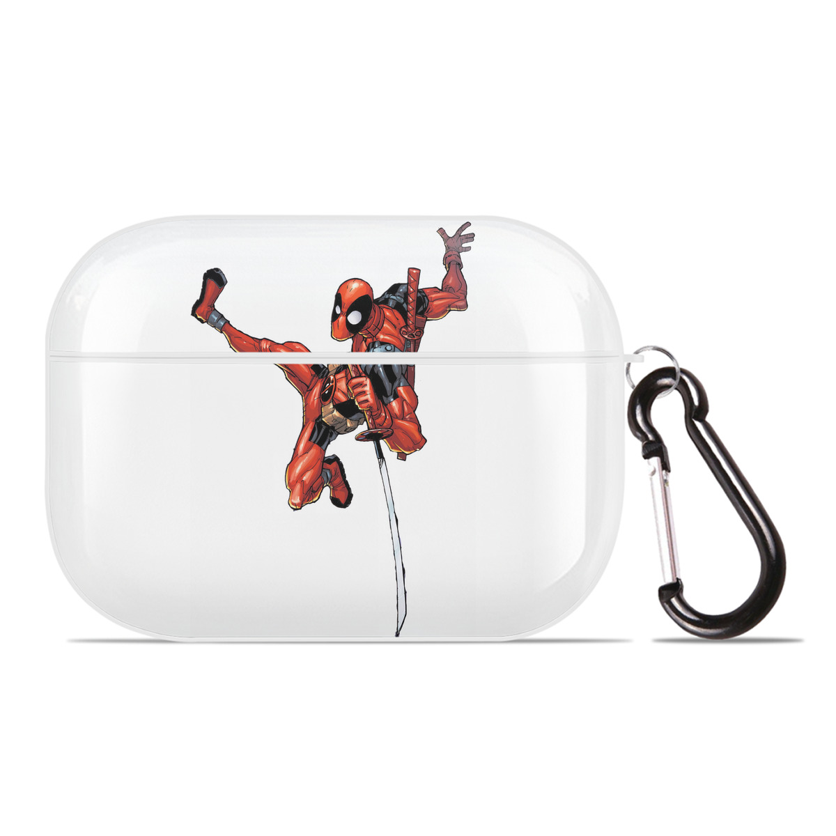 （画像用） Deadpool デッドプール 【AirPods Pro用】ハードシェル保護ケース 耐衝撃・防指紋・カラビナ付き商品仕様