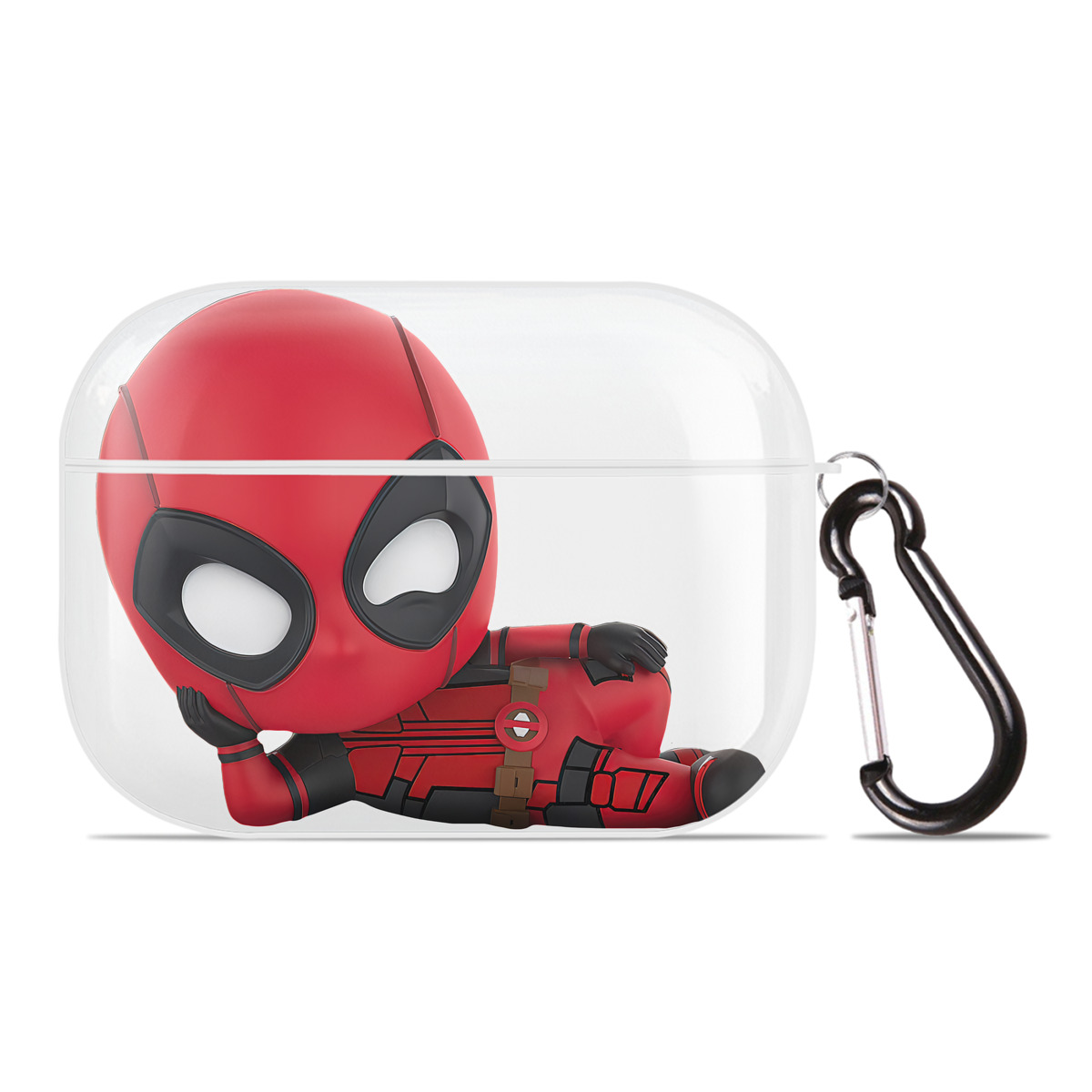 （画像用） Deadpool デッドプール 【AirPods Pro用】ハードシェル保護ケース 耐衝撃・防指紋・カラビナ付き商品仕様