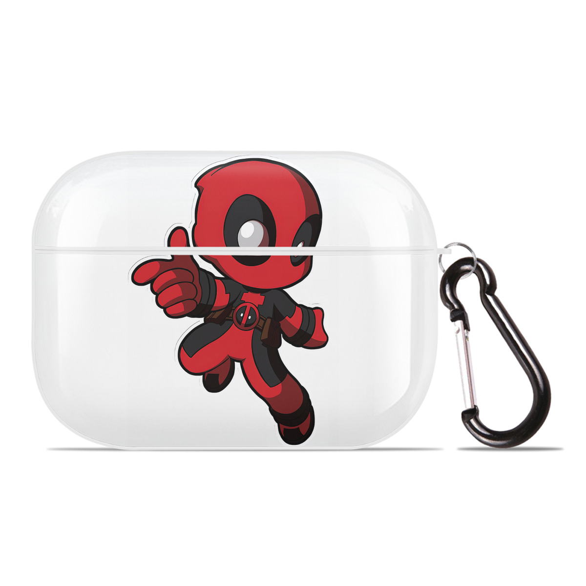 （画像用） Deadpool デッドプール 【AirPods Pro用】ハードシェル保護ケース 耐衝撃・防指紋・カラビナ付き商品仕様