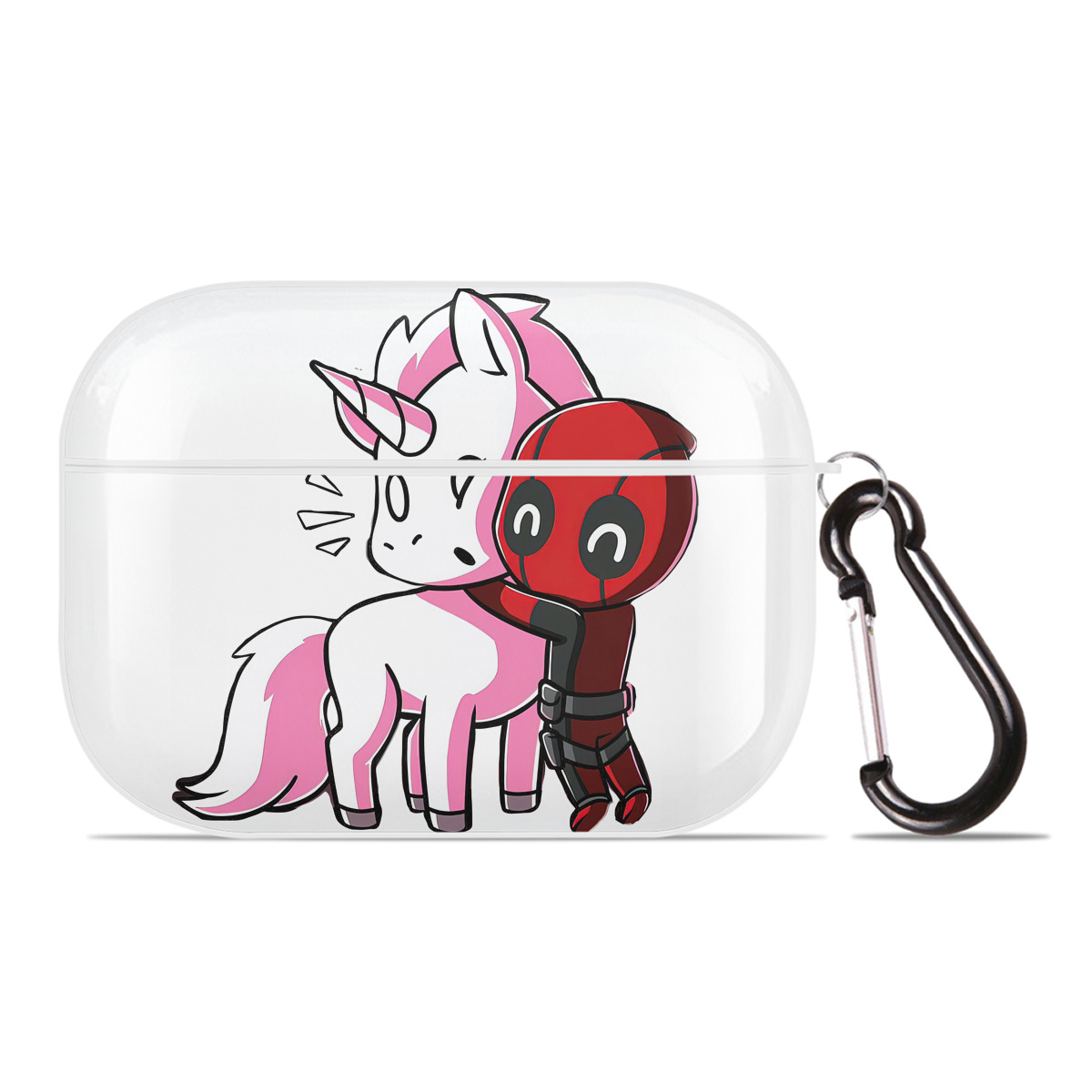 （画像用） Deadpool デッドプール 【AirPods Pro用】ハードシェル保護ケース 耐衝撃・防指紋・カラビナ付き商品仕様
