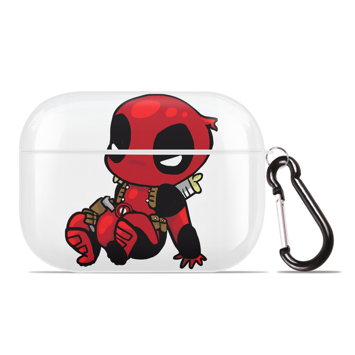 （画像用） Deadpool デッドプール 【AirPods Pro用】ハードシェル保護ケース 耐衝撃・防指紋・カラビナ付き商品仕様