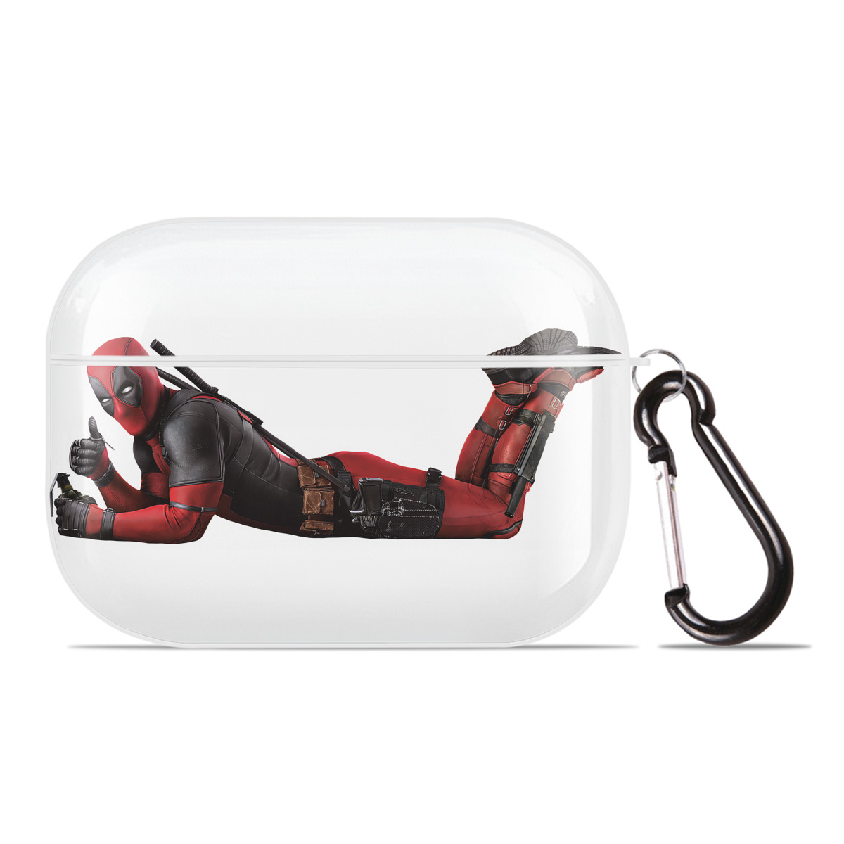 （画像用） Deadpool デッドプール 【AirPods Pro用】ハードシェル保護ケース 耐衝撃・防指紋・カラビナ付き商品仕様