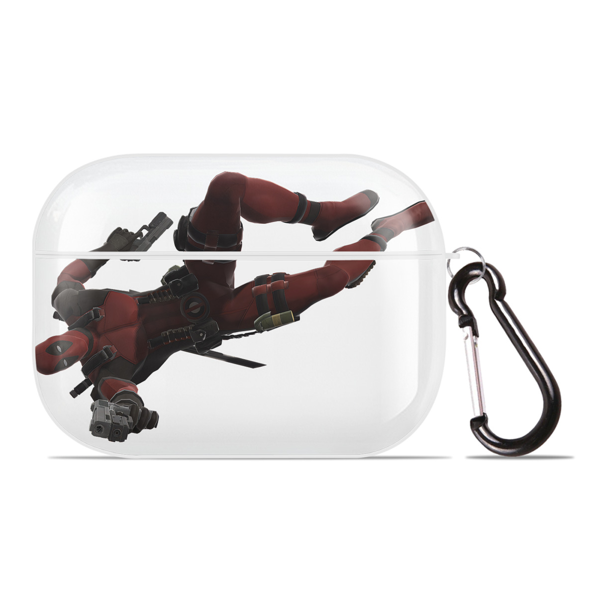 （画像用） Deadpool デッドプール 【AirPods Pro用】ハードシェル保護ケース 耐衝撃・防指紋・カラビナ付き商品仕様