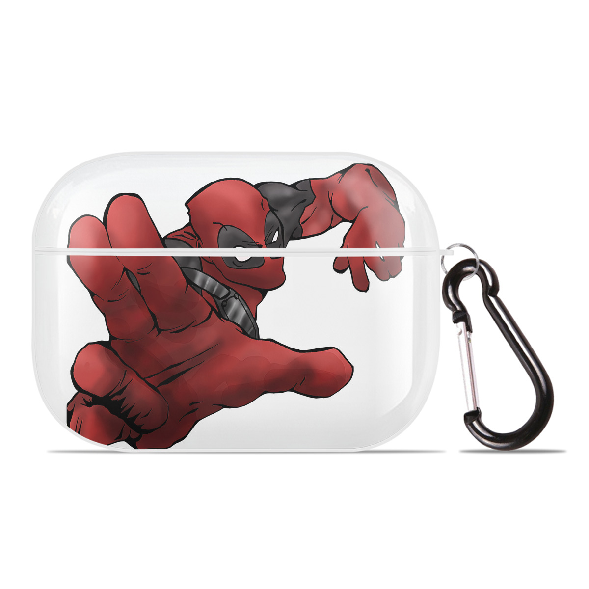 （画像用） Deadpool デッドプール 【AirPods Pro用】ハードシェル保護ケース 耐衝撃・防指紋・カラビナ付き商品仕様
