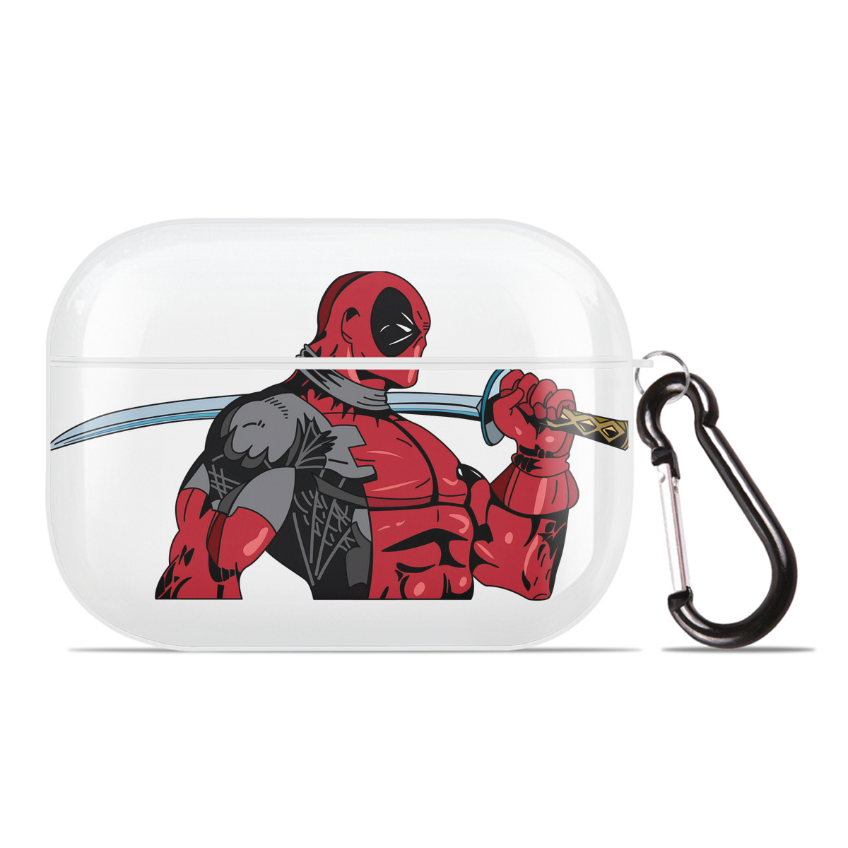 （画像用） Deadpool デッドプール 【AirPods Pro用】ハードシェル保護ケース 耐衝撃・防指紋・カラビナ付き商品仕様