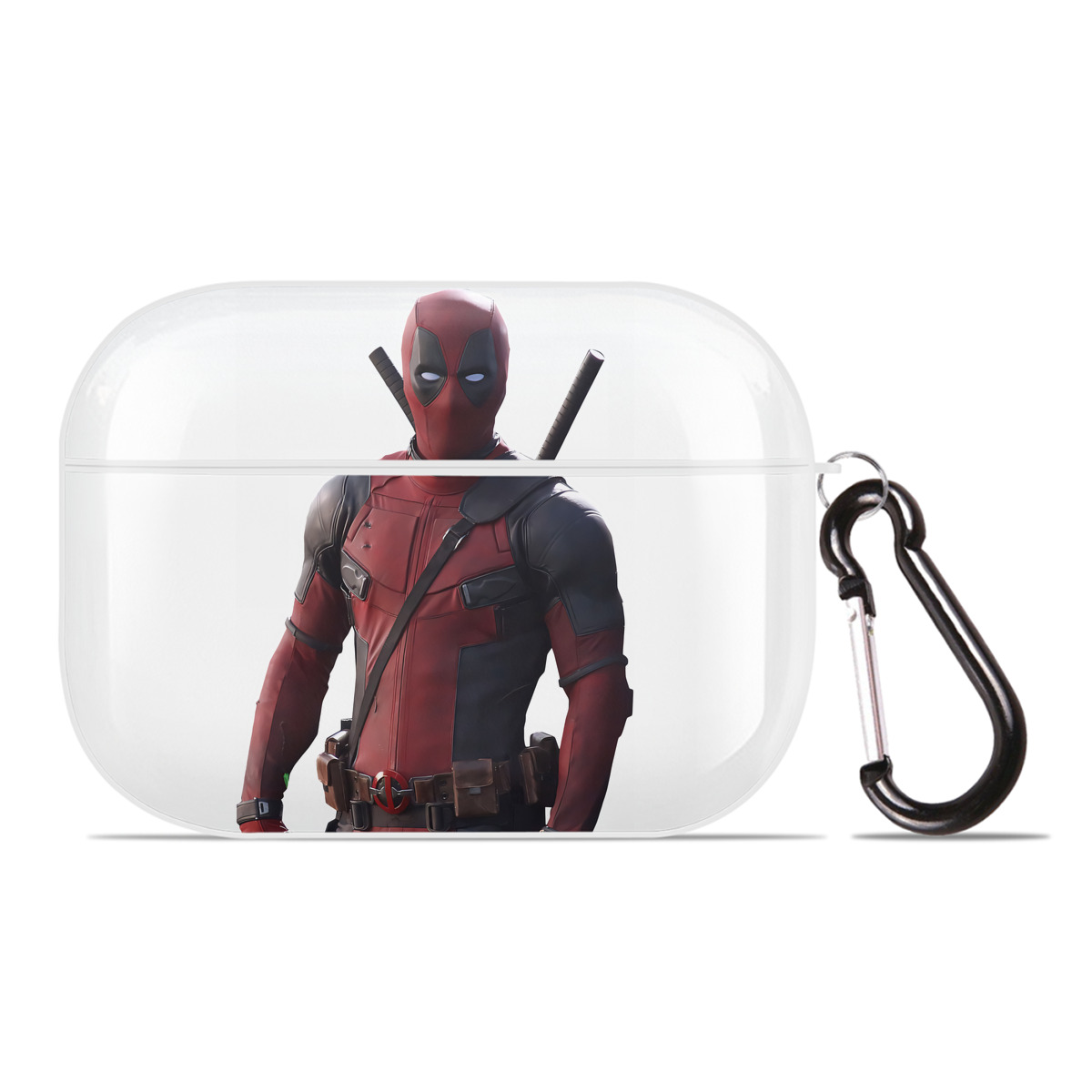 （画像用） Deadpool デッドプール 【AirPods Pro用】ハードシェル保護ケース 耐衝撃・防指紋・カラビナ付き商品仕様