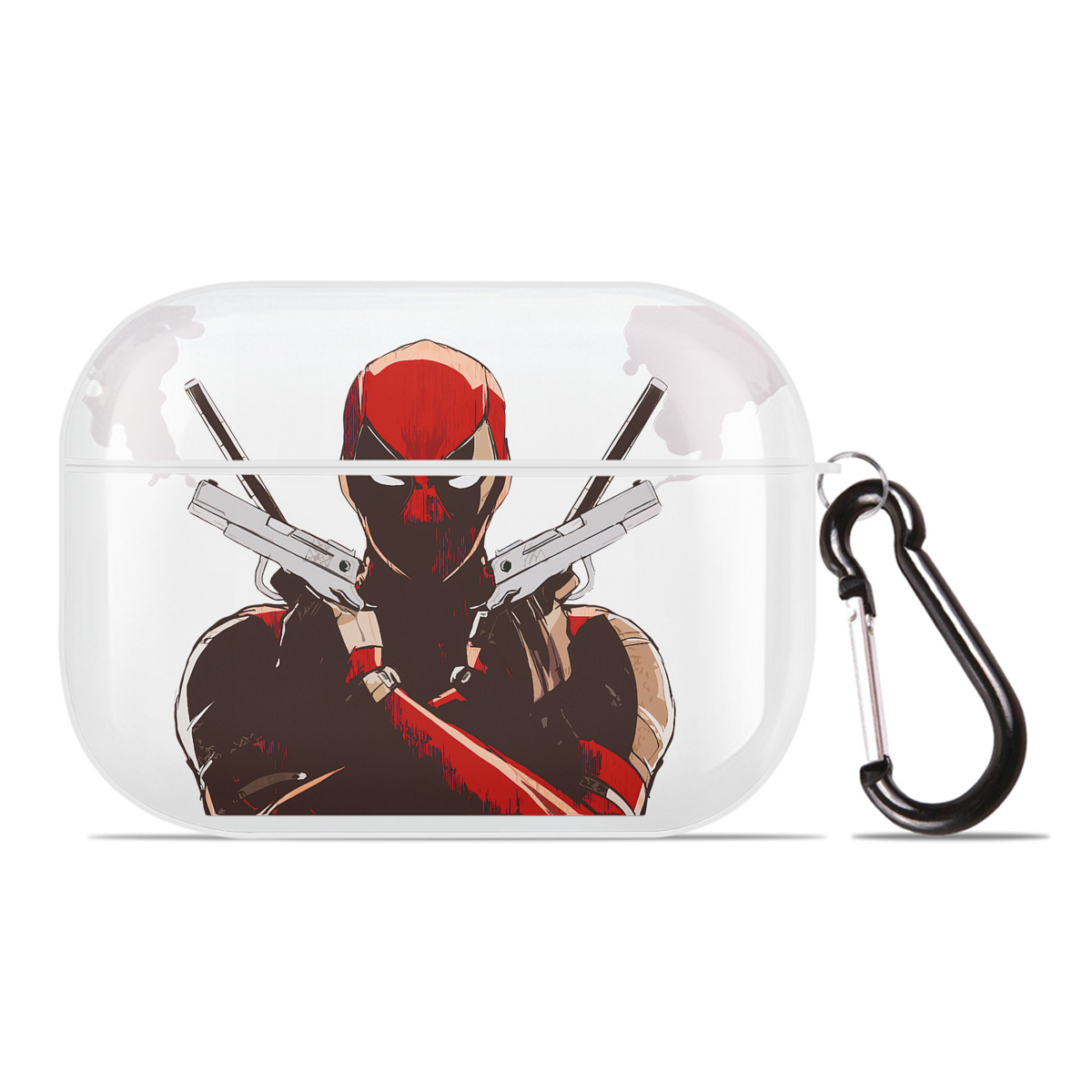 （画像用） Deadpool デッドプール 【AirPods Pro用】ハードシェル保護ケース 耐衝撃・防指紋・カラビナ付き商品仕様