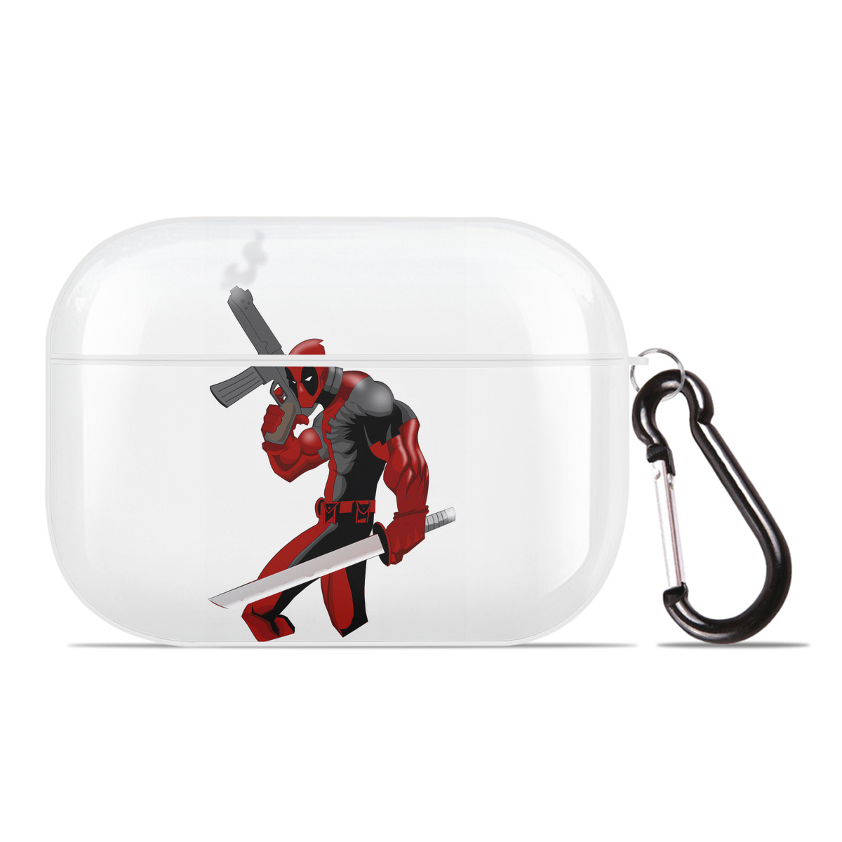 （画像用） Deadpool デッドプール 【AirPods Pro用】ハードシェル保護ケース 耐衝撃・防指紋・カラビナ付き商品仕様