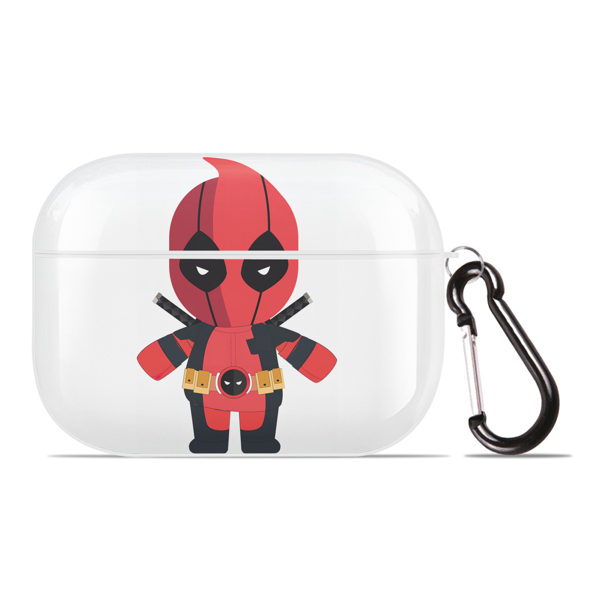 （画像用） Deadpool デッドプール 【AirPods Pro用】ハードシェル保護ケース 耐衝撃・防指紋・カラビナ付き商品仕様