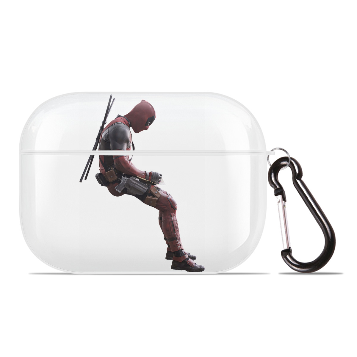 （画像用） Deadpool デッドプール 【AirPods Pro用】ハードシェル保護ケース 耐衝撃・防指紋・カラビナ付き商品仕様