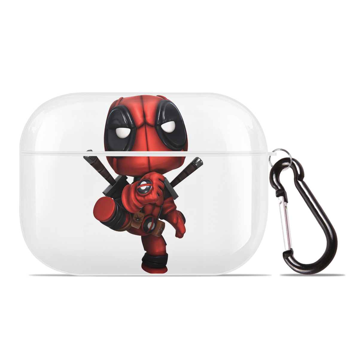 （画像用） Deadpool デッドプール 【AirPods Pro用】ハードシェル保護ケース 耐衝撃・防指紋・カラビナ付き商品仕様