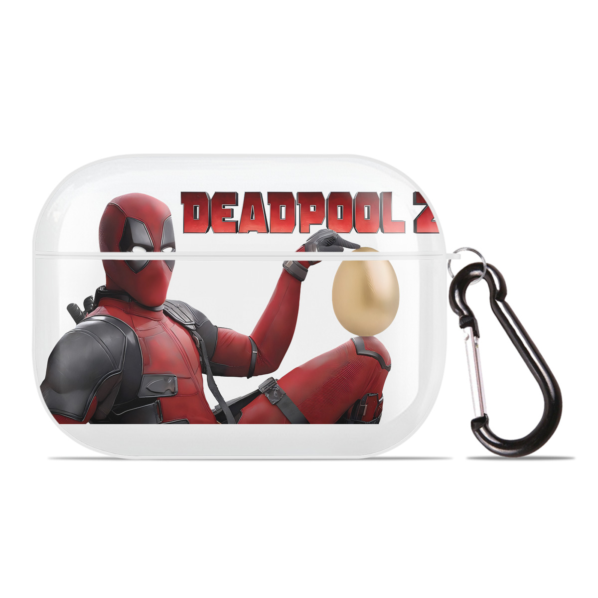 （画像用） Deadpool デッドプール 【AirPods Pro用】ハードシェル保護ケース 耐衝撃・防指紋・カラビナ付き商品仕様