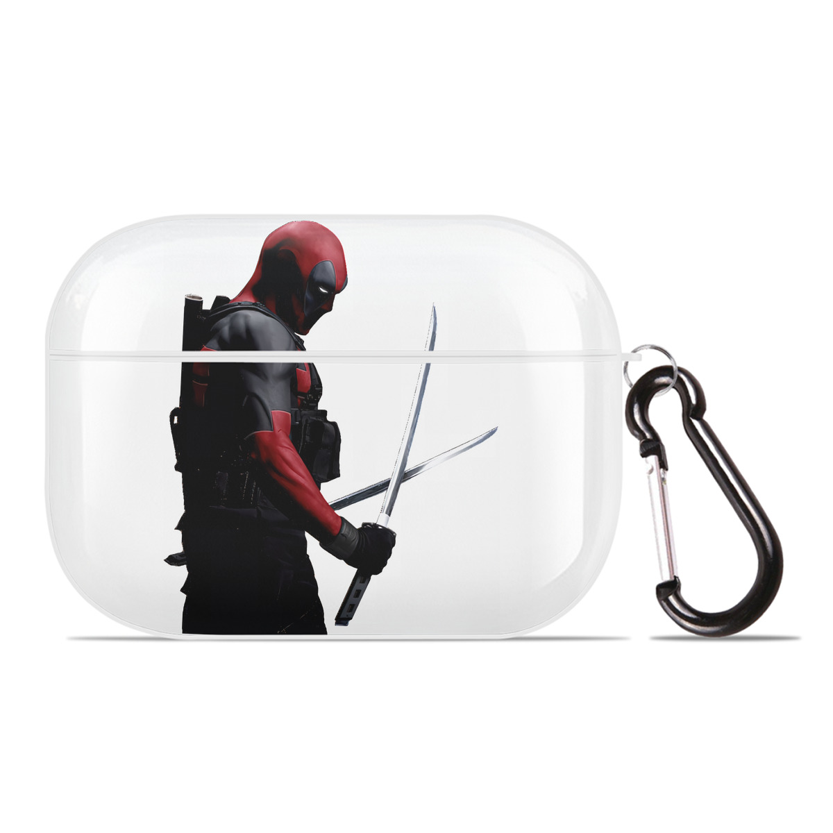 （画像用） Deadpool デッドプール 【AirPods Pro用】ハードシェル保護ケース 耐衝撃・防指紋・カラビナ付き商品仕様