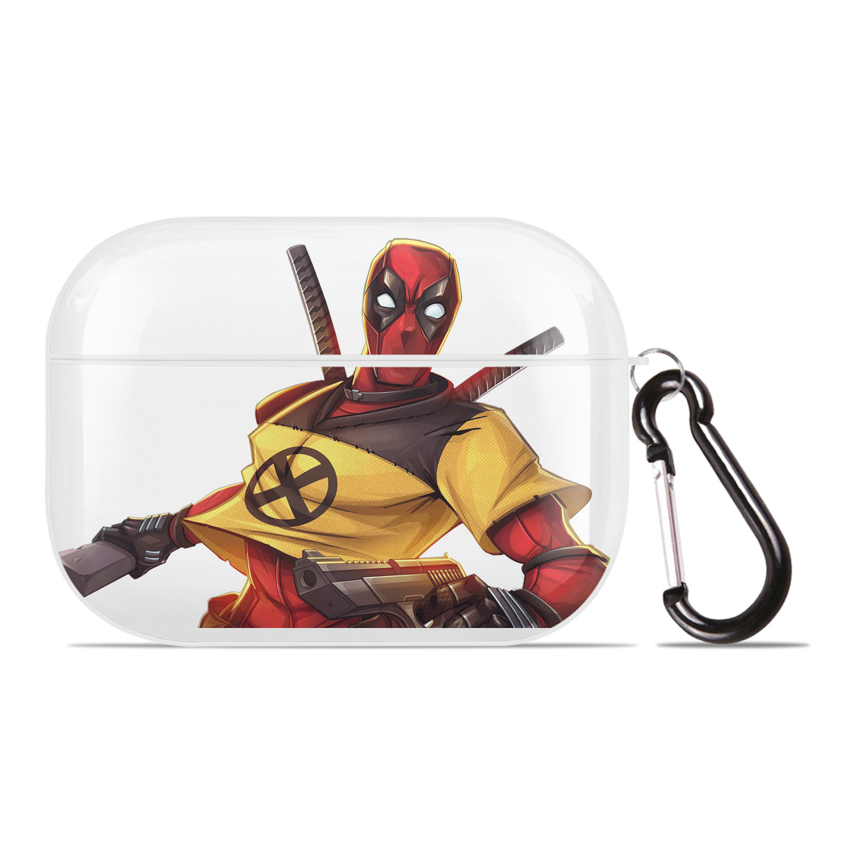 （画像用） Deadpool デッドプール 【AirPods Pro用】ハードシェル保護ケース 耐衝撃・防指紋・カラビナ付き商品仕様