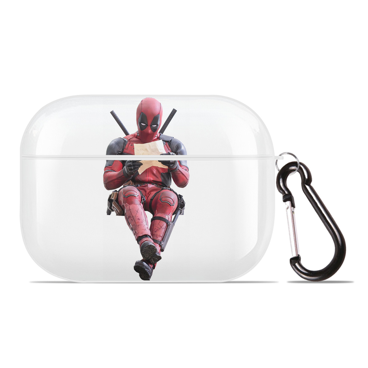 （画像用） Deadpool デッドプール 【AirPods Pro用】ハードシェル保護ケース 耐衝撃・防指紋・カラビナ付き商品仕様