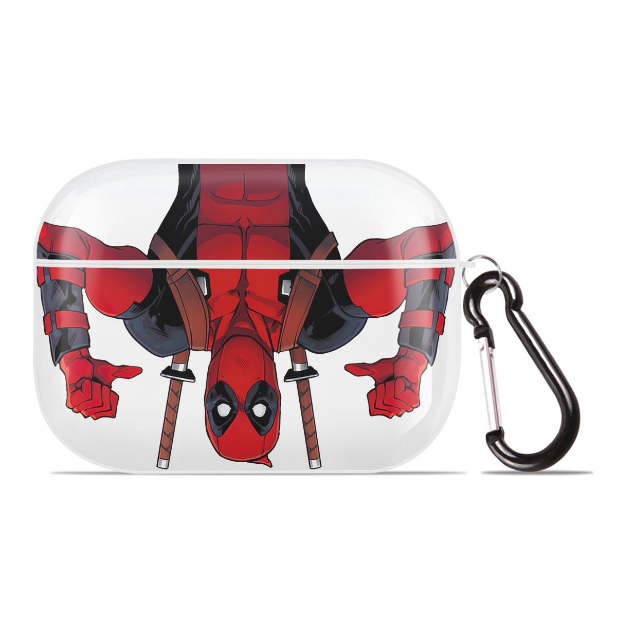 （画像用） Deadpool デッドプール 【AirPods Pro用】ハードシェル保護ケース 耐衝撃・防指紋・カラビナ付き商品仕様