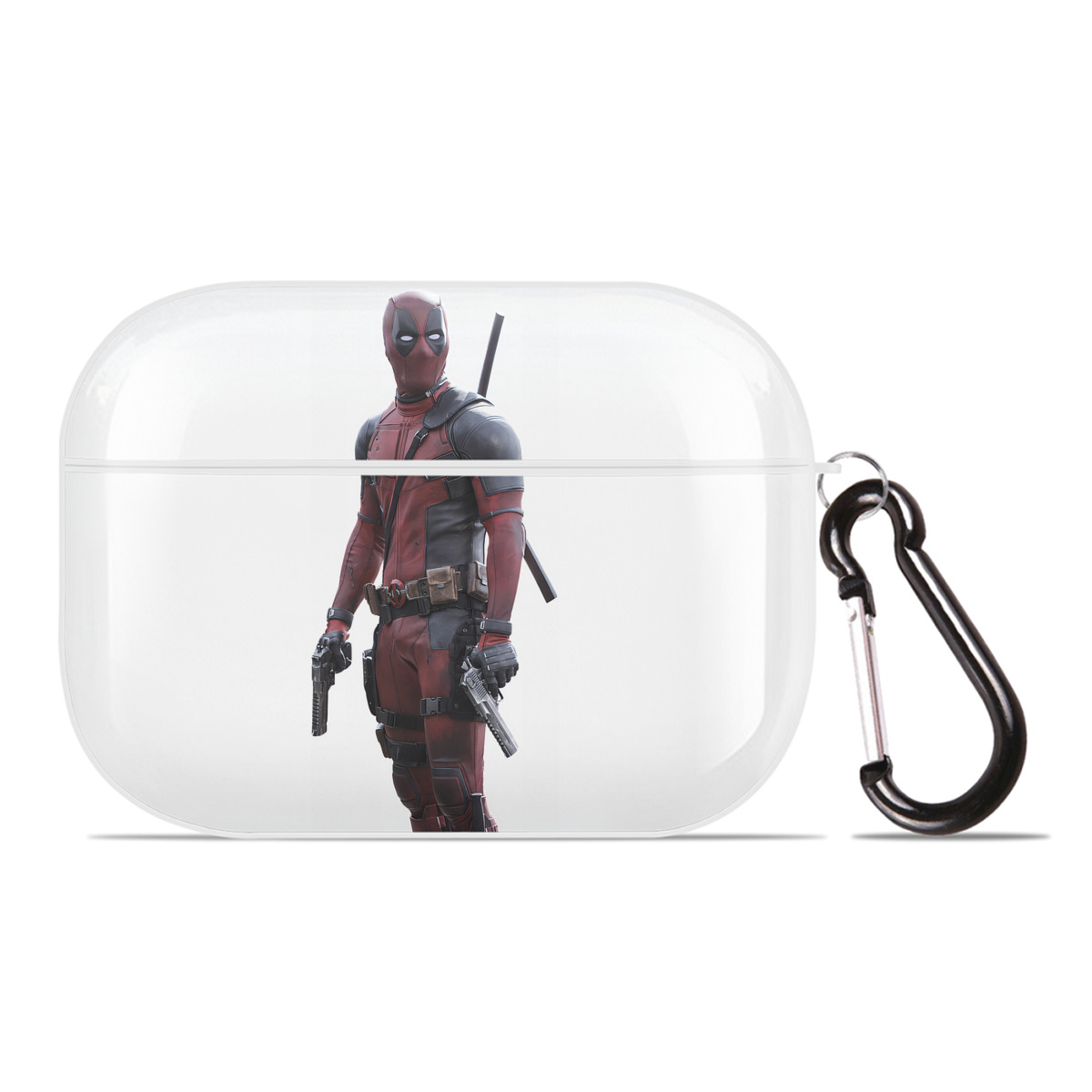 （画像用） Deadpool デッドプール 【AirPods Pro用】ハードシェル保護ケース 耐衝撃・防指紋・カラビナ付き商品仕様
