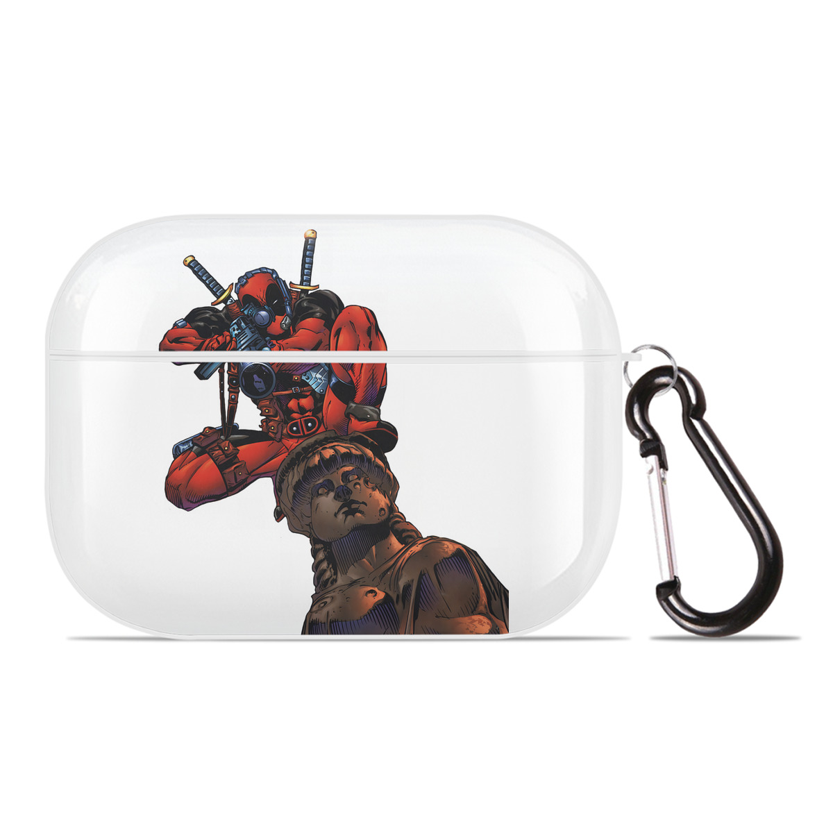 （画像用） Deadpool デッドプール 【AirPods Pro用】ハードシェル保護ケース 耐衝撃・防指紋・カラビナ付き商品仕様