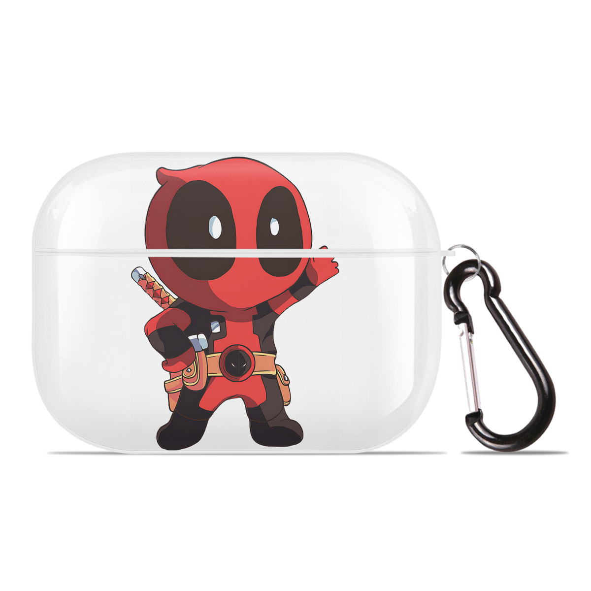 （画像用） Deadpool デッドプール 【AirPods Pro用】ハードシェル保護ケース 耐衝撃・防指紋・カラビナ付き商品仕様
