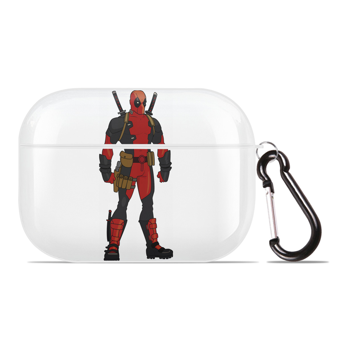 （画像用） Deadpool デッドプール 【AirPods Pro用】ハードシェル保護ケース 耐衝撃・防指紋・カラビナ付き商品仕様