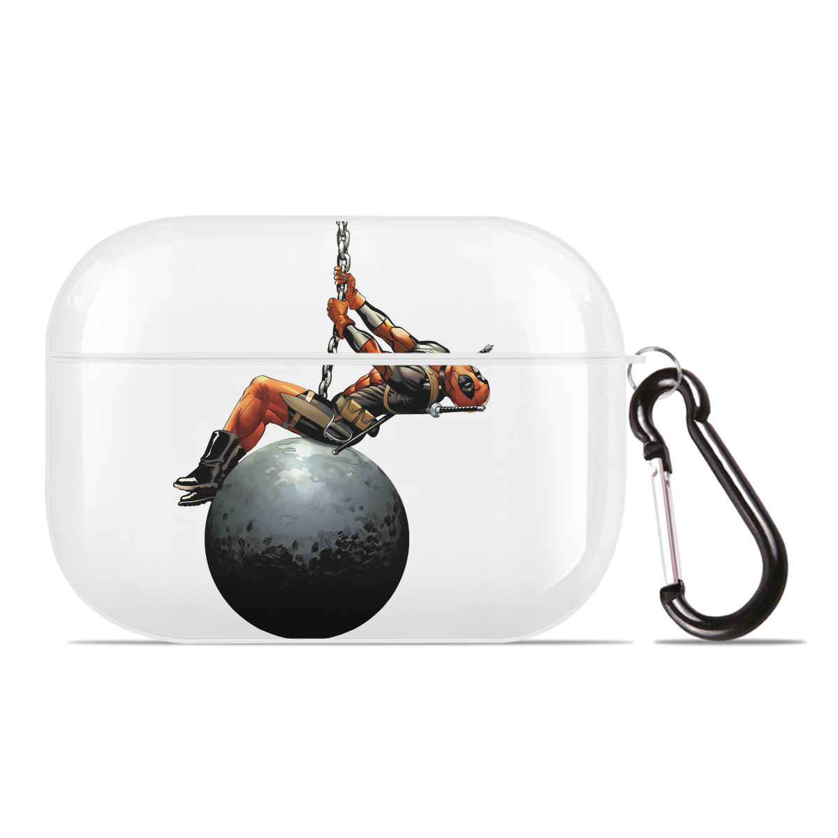 （画像用） Deadpool デッドプール 【AirPods Pro用】ハードシェル保護ケース 耐衝撃・防指紋・カラビナ付き商品仕様