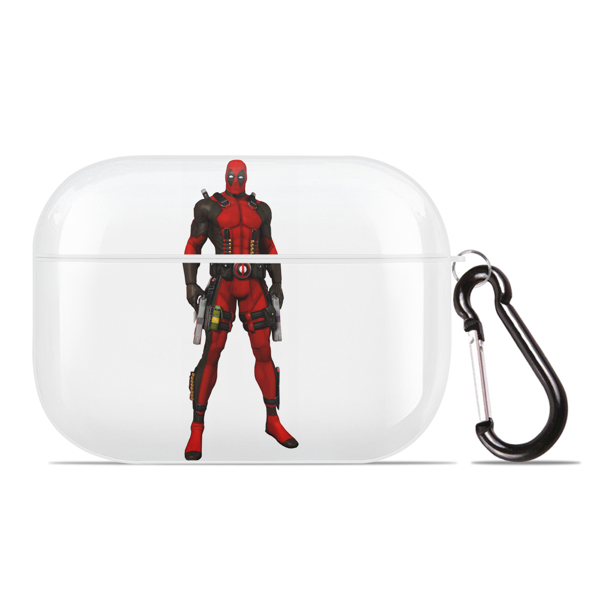 （画像用） Deadpool デッドプール 【AirPods Pro用】ハードシェル保護ケース 耐衝撃・防指紋・カラビナ付き商品仕様