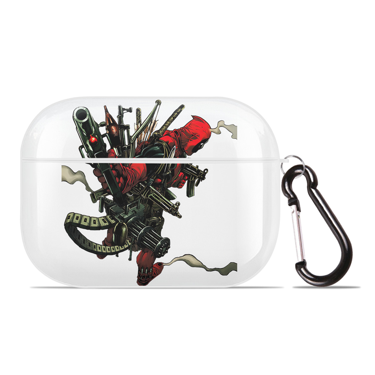 （画像用） Deadpool デッドプール 【AirPods Pro用】ハードシェル保護ケース 耐衝撃・防指紋・カラビナ付き商品仕様