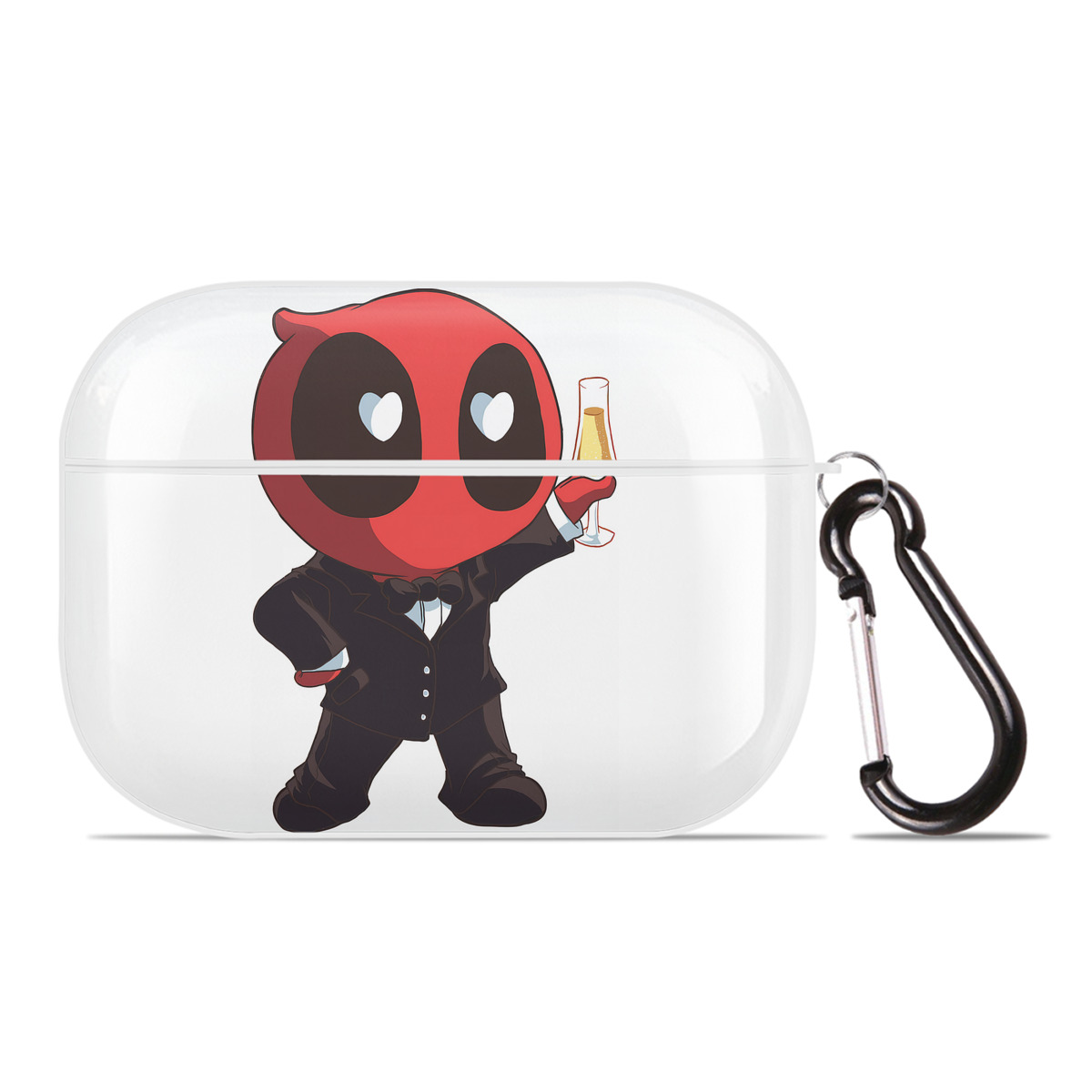 （画像用） Deadpool デッドプール 【AirPods Pro用】ハードシェル保護ケース 耐衝撃・防指紋・カラビナ付き商品仕様