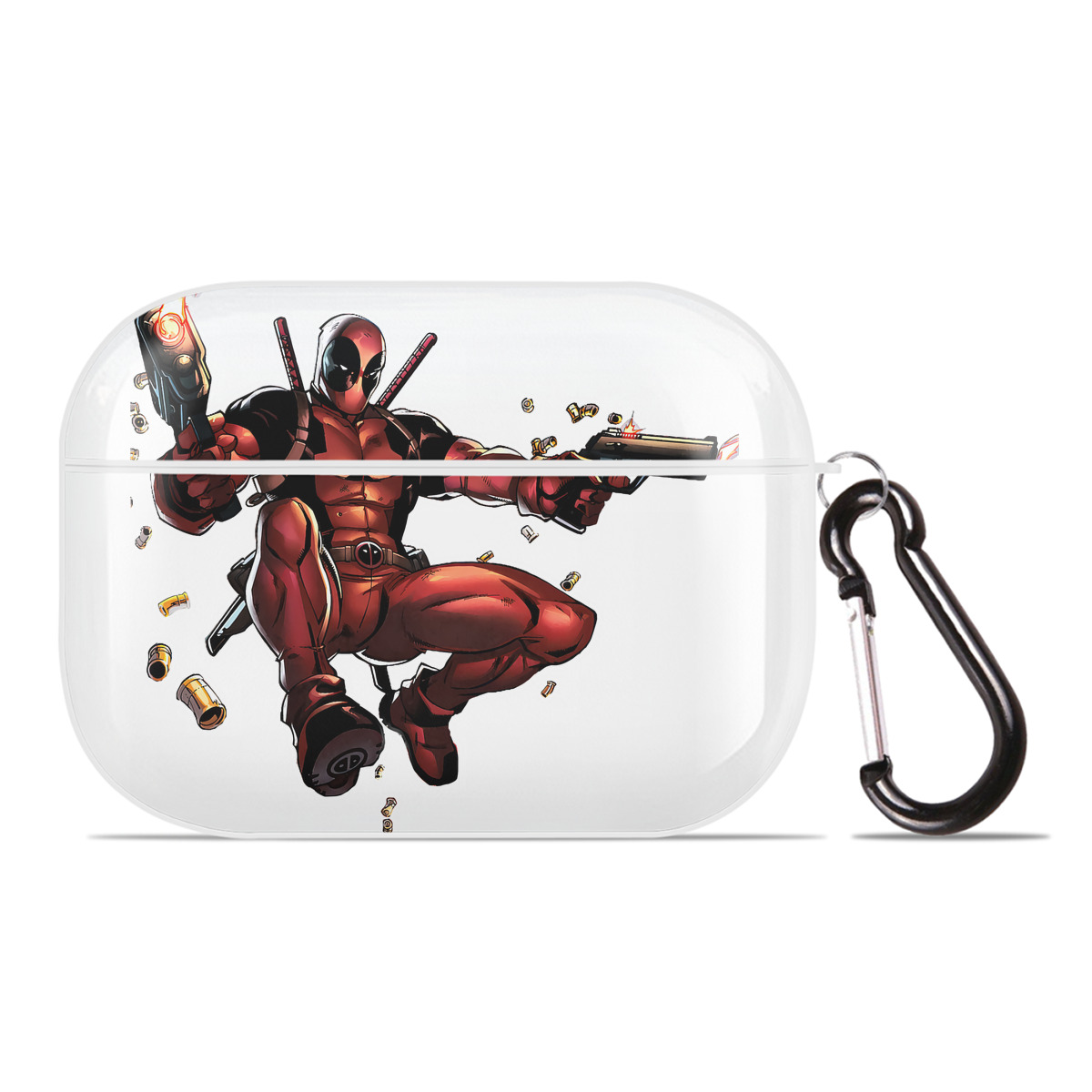 （画像用） Deadpool デッドプール 【AirPods Pro用】ハードシェル保護ケース 耐衝撃・防指紋・カラビナ付き商品仕様