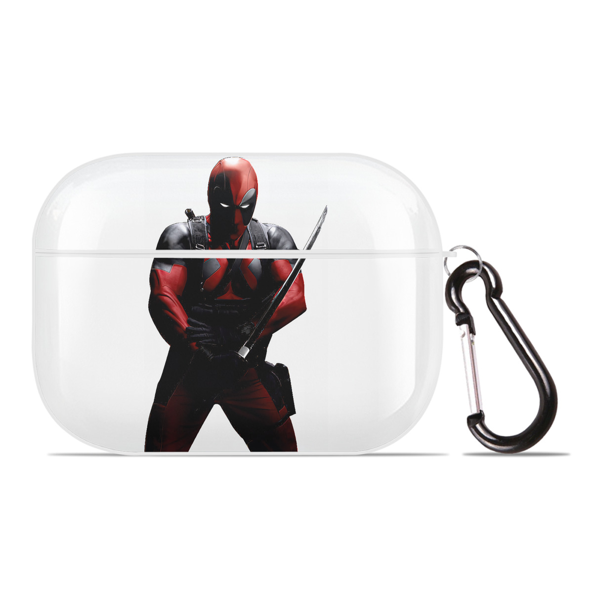 （画像用） Deadpool デッドプール 【AirPods Pro用】ハードシェル保護ケース 耐衝撃・防指紋・カラビナ付き商品仕様