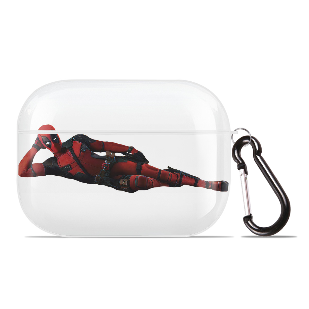 （画像用） Deadpool デッドプール 【AirPods Pro用】ハードシェル保護ケース 耐衝撃・防指紋・カラビナ付き商品仕様