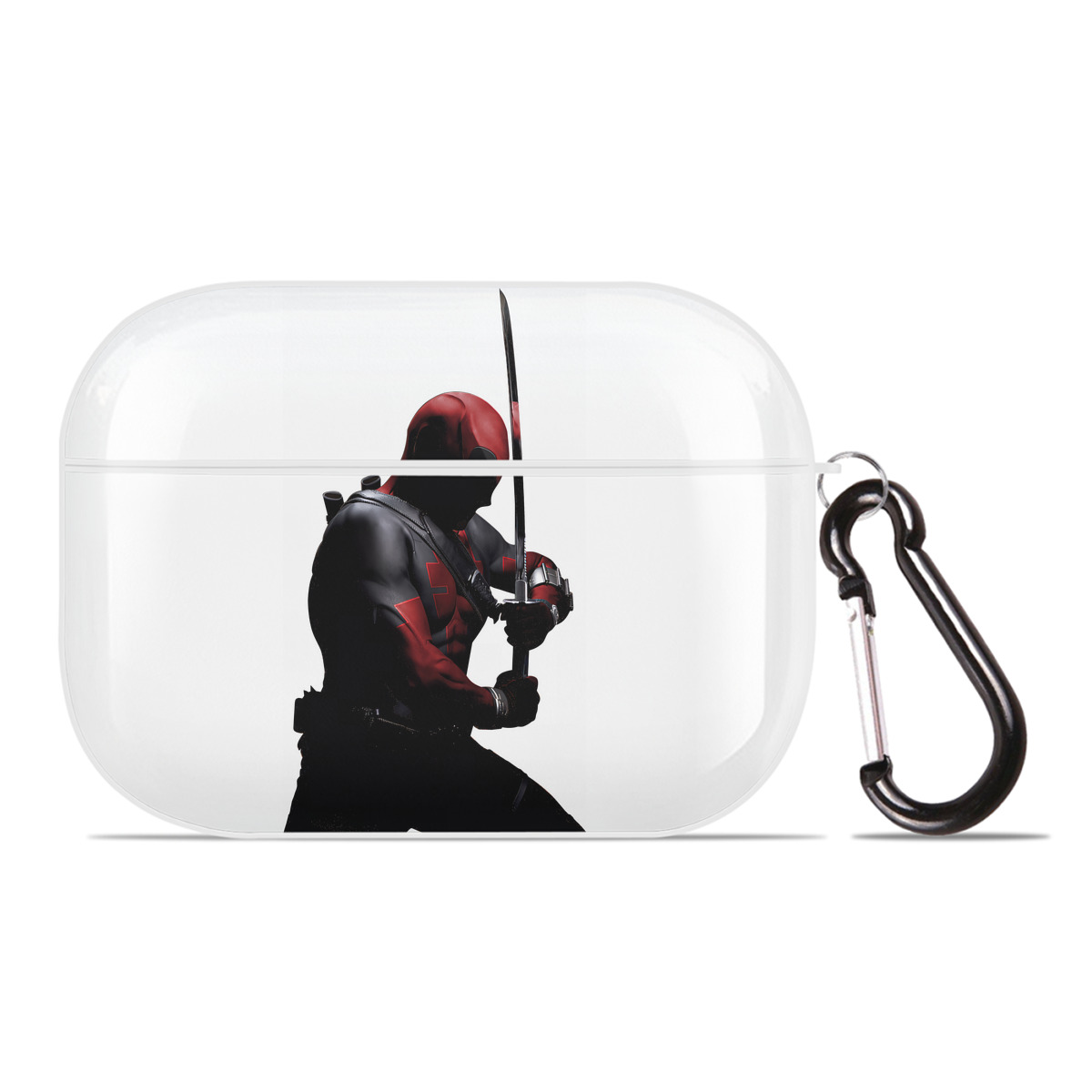 （画像用） Deadpool デッドプール 【AirPods Pro用】ハードシェル保護ケース 耐衝撃・防指紋・カラビナ付き商品仕様