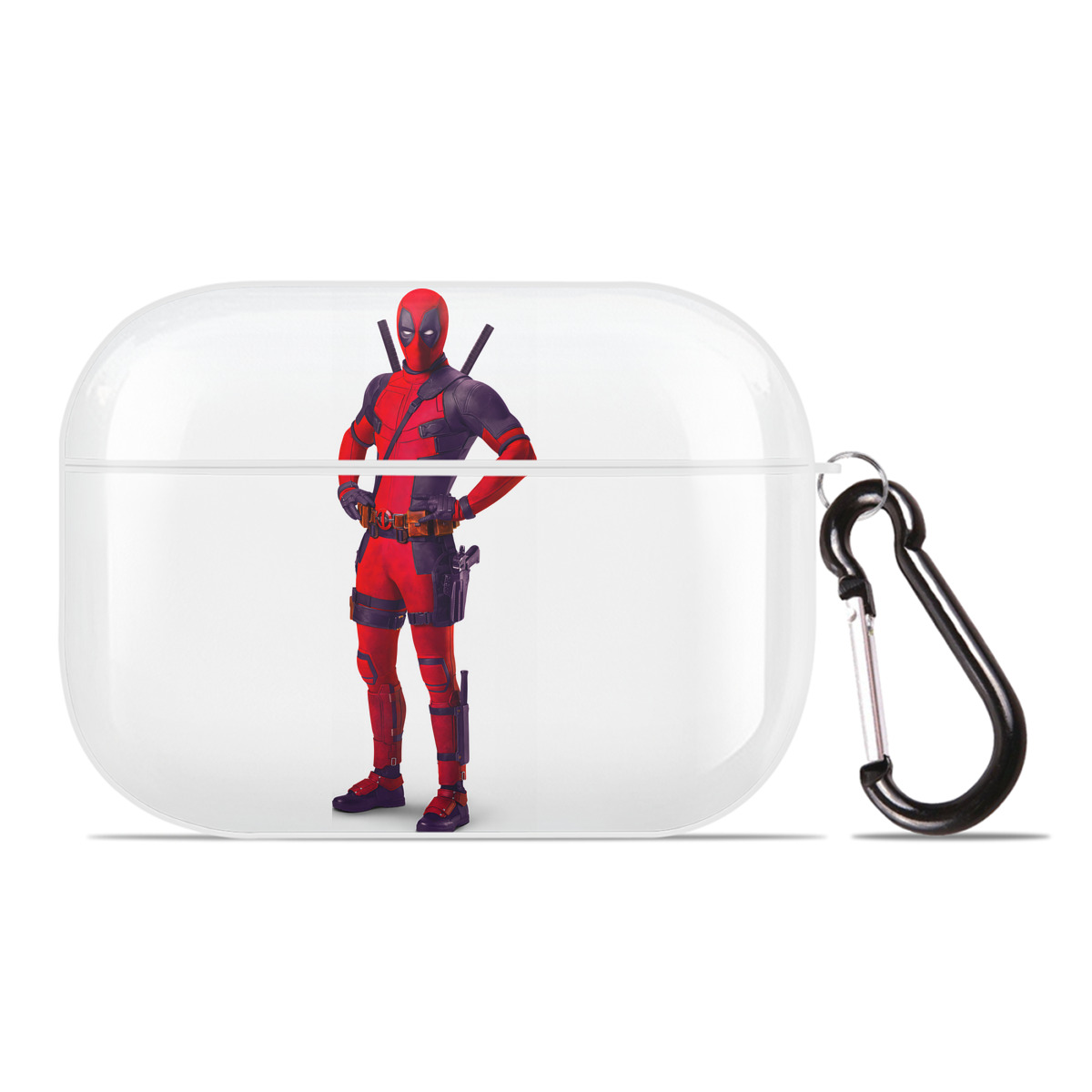 （画像用） Deadpool デッドプール 【AirPods Pro用】ハードシェル保護ケース 耐衝撃・防指紋・カラビナ付き商品仕様