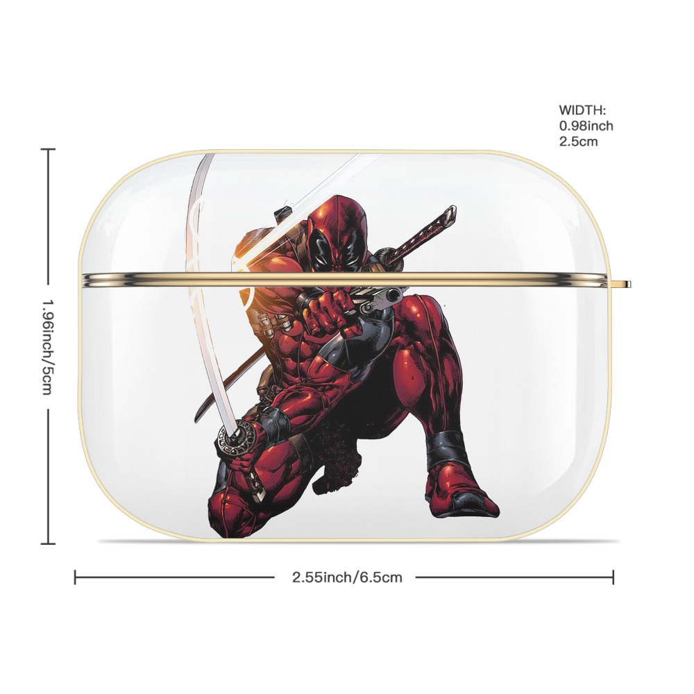 Deadpool デッドプール 【AirPods Pro用】ハードシェル保護ケース｜耐衝撃・防指紋・カラビナ付き商品仕様