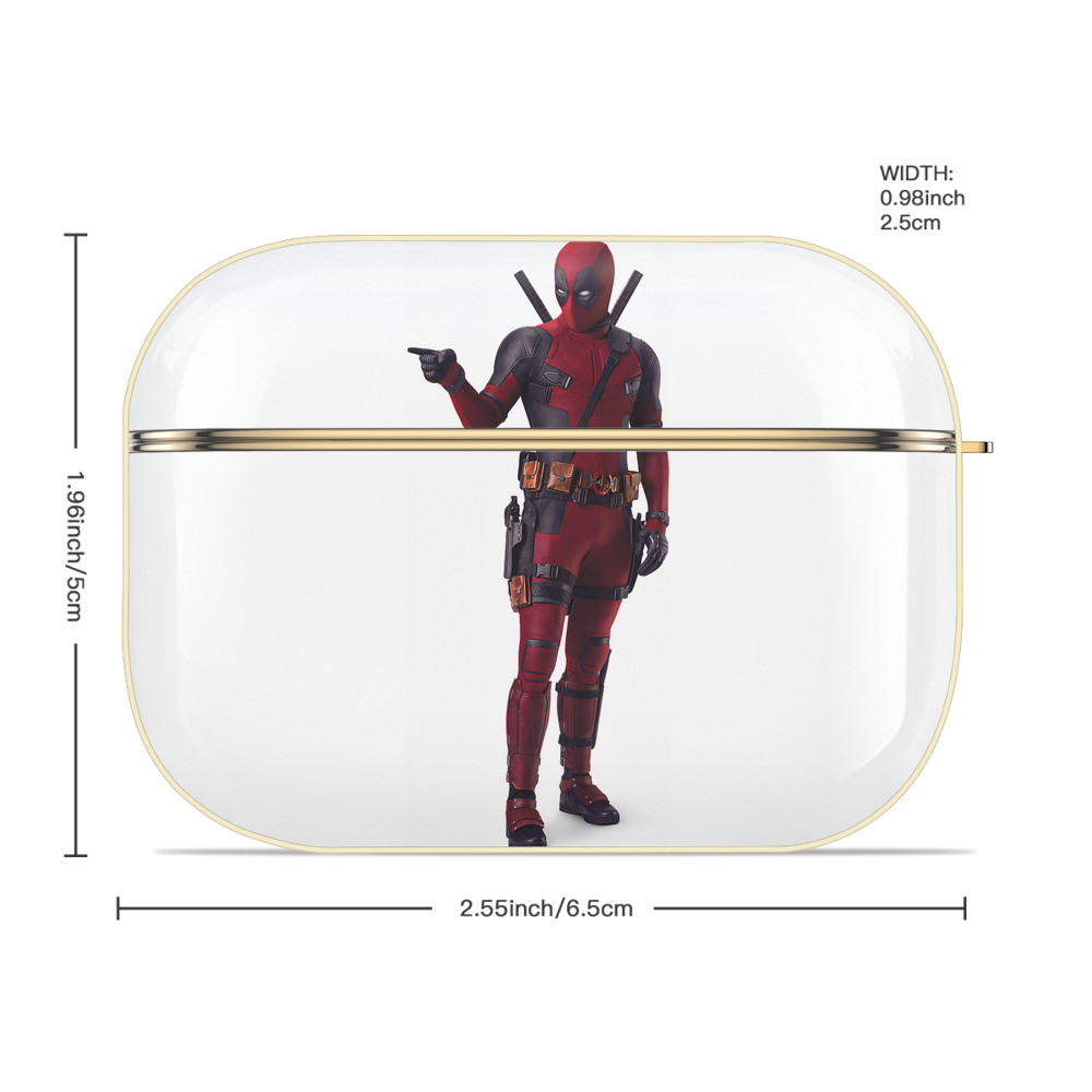 Deadpool デッドプール 【AirPods Pro用】ハードシェル保護ケース｜耐衝撃・防指紋・カラビナ付き商品仕様