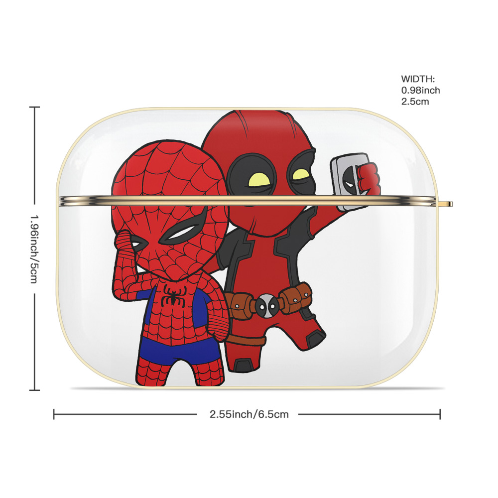 Deadpool デッドプール 【AirPods Pro用】ハードシェル保護ケース｜耐衝撃・防指紋・カラビナ付き商品仕様