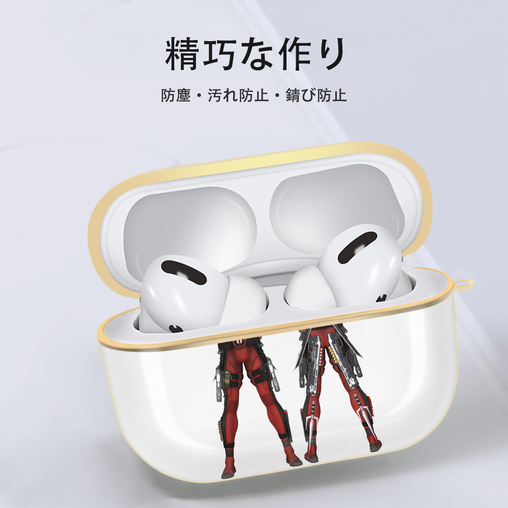 Deadpool デッドプール 【AirPods Pro用】ハードシェル保護ケース｜耐衝撃・防指紋・カラビナ付き商品仕様