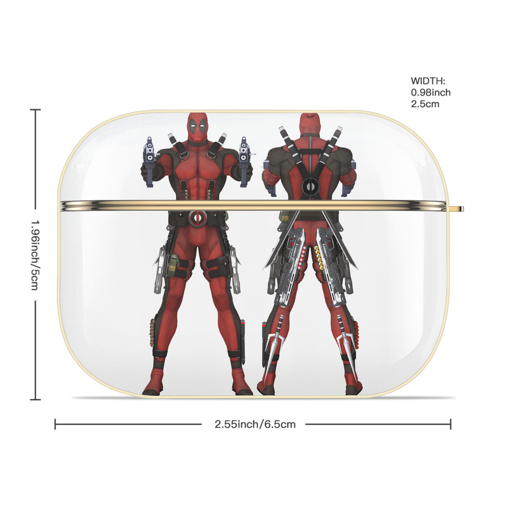 Deadpool デッドプール 【AirPods Pro用】ハードシェル保護ケース｜耐衝撃・防指紋・カラビナ付き商品仕様