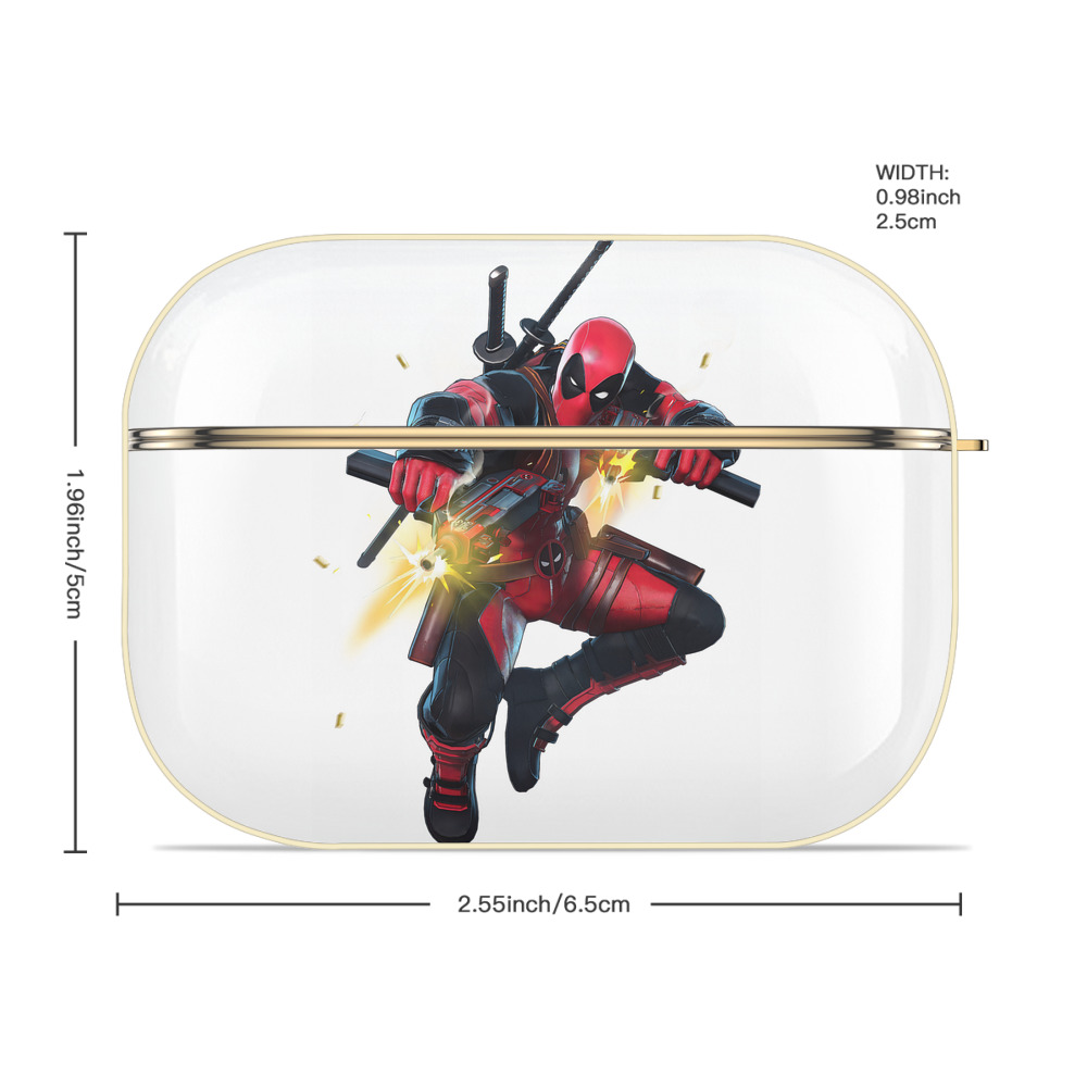 Deadpool デッドプール 【AirPods Pro用】ハードシェル保護ケース｜耐衝撃・防指紋・カラビナ付き商品仕様