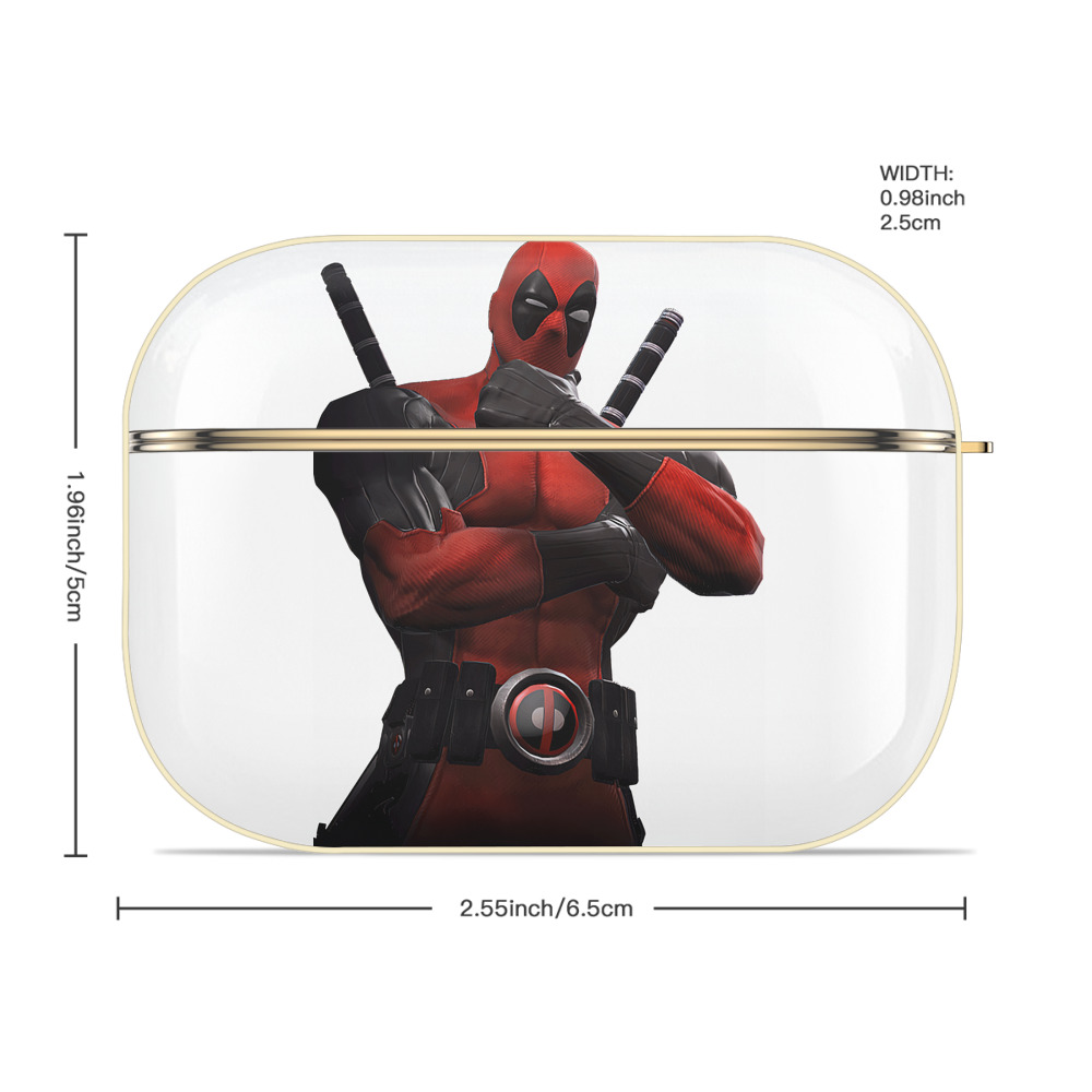 Deadpool デッドプール 【AirPods Pro用】ハードシェル保護ケース｜耐衝撃・防指紋・カラビナ付き商品仕様