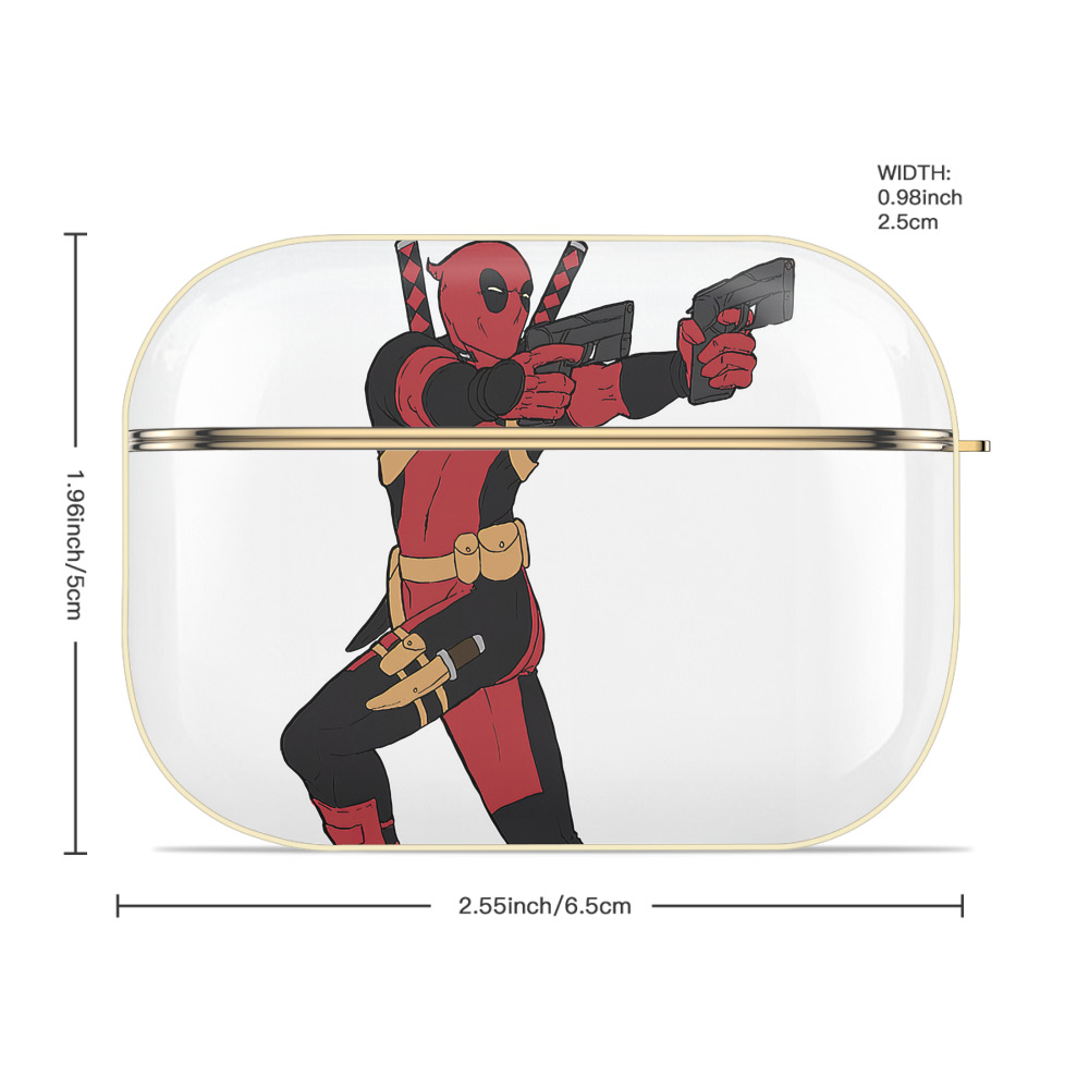 Deadpool デッドプール 【AirPods Pro用】ハードシェル保護ケース｜耐衝撃・防指紋・カラビナ付き商品仕様