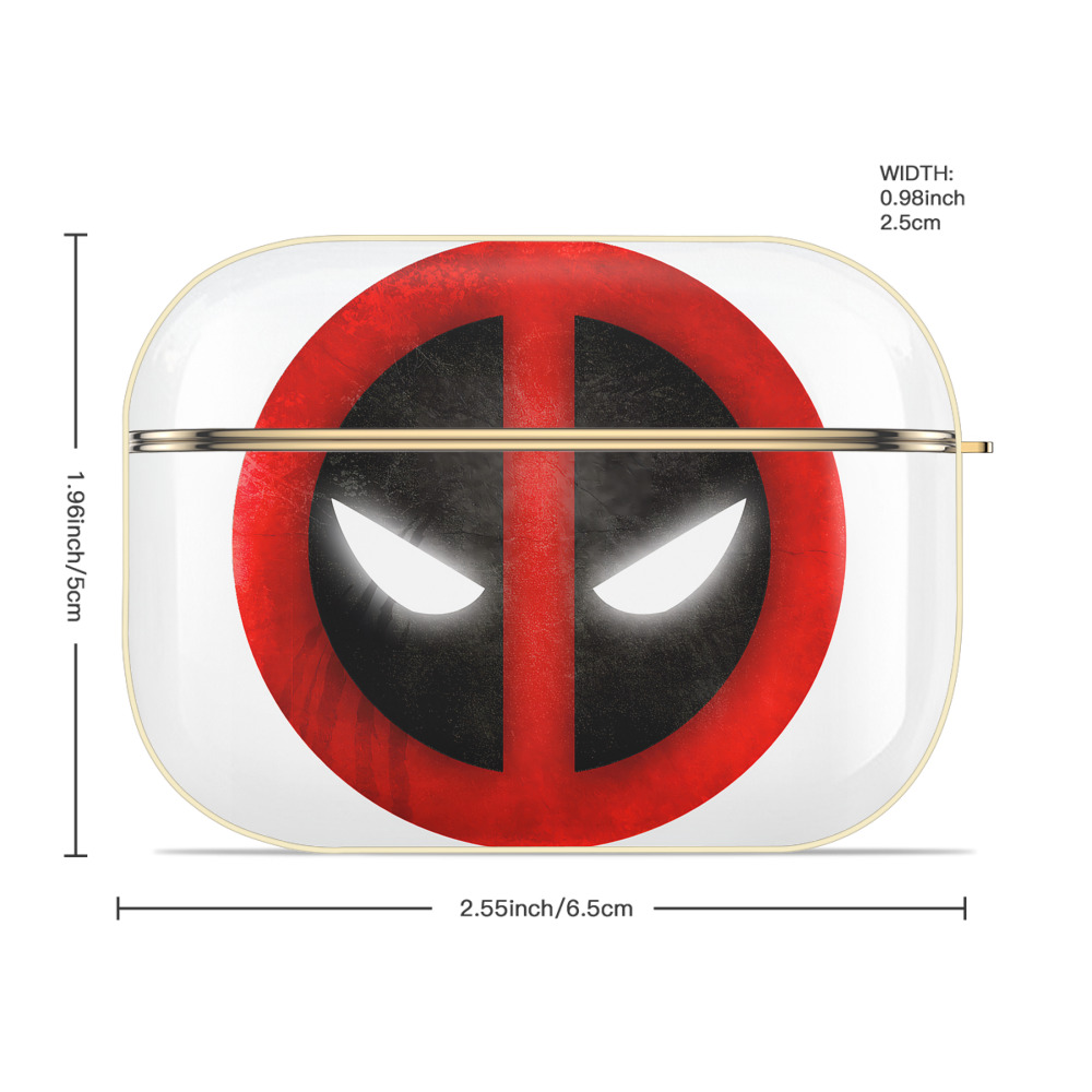 Deadpool デッドプール 【AirPods Pro用】ハードシェル保護ケース｜耐衝撃・防指紋・カラビナ付き商品仕様