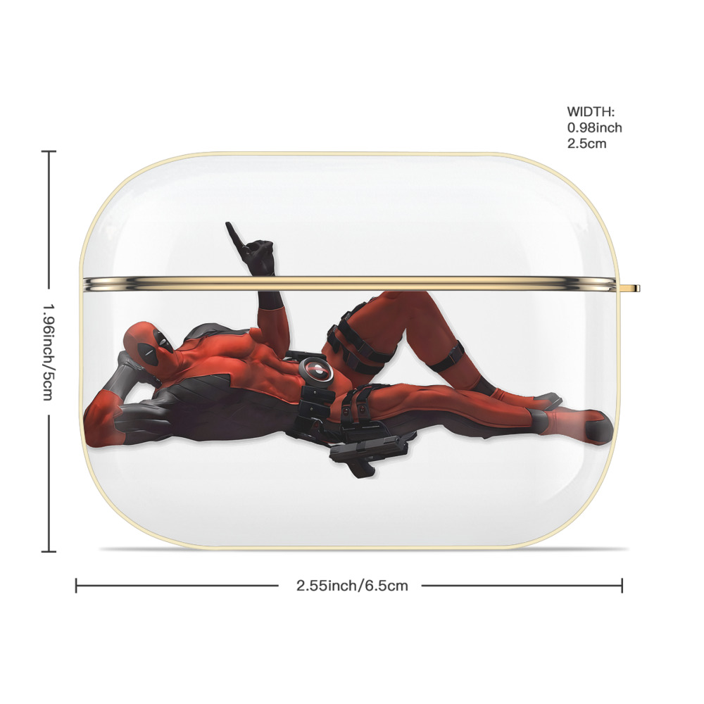 Deadpool デッドプール 【AirPods Pro用】ハードシェル保護ケース｜耐衝撃・防指紋・カラビナ付き商品仕様